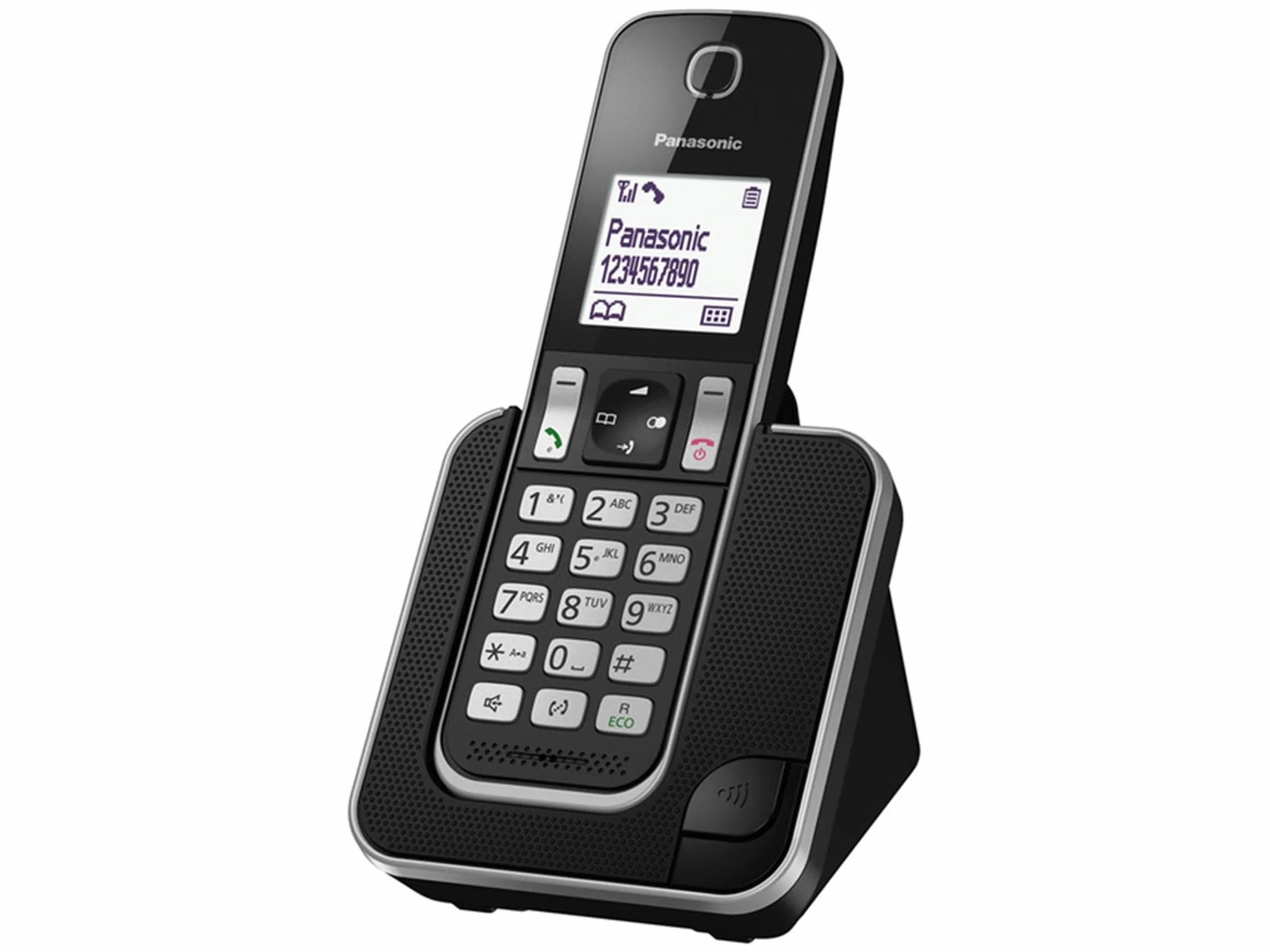 Panasonic KX-TGD310SPB Teléfono Fijo Inalámbrico Negro LCD Identificador de Llamadas Agenda 120 Números Bloqueo Llamada Modo Eco Reducción Ruido