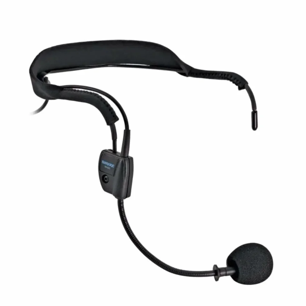 Shure WH20 Micrófono de Auriculares dinámicos (cableado) - Ajuste Resistente, Ligero y Seguro para usuarios Activos de micrófono, Instructores/músicos, Conector XLR (WH20XLR)