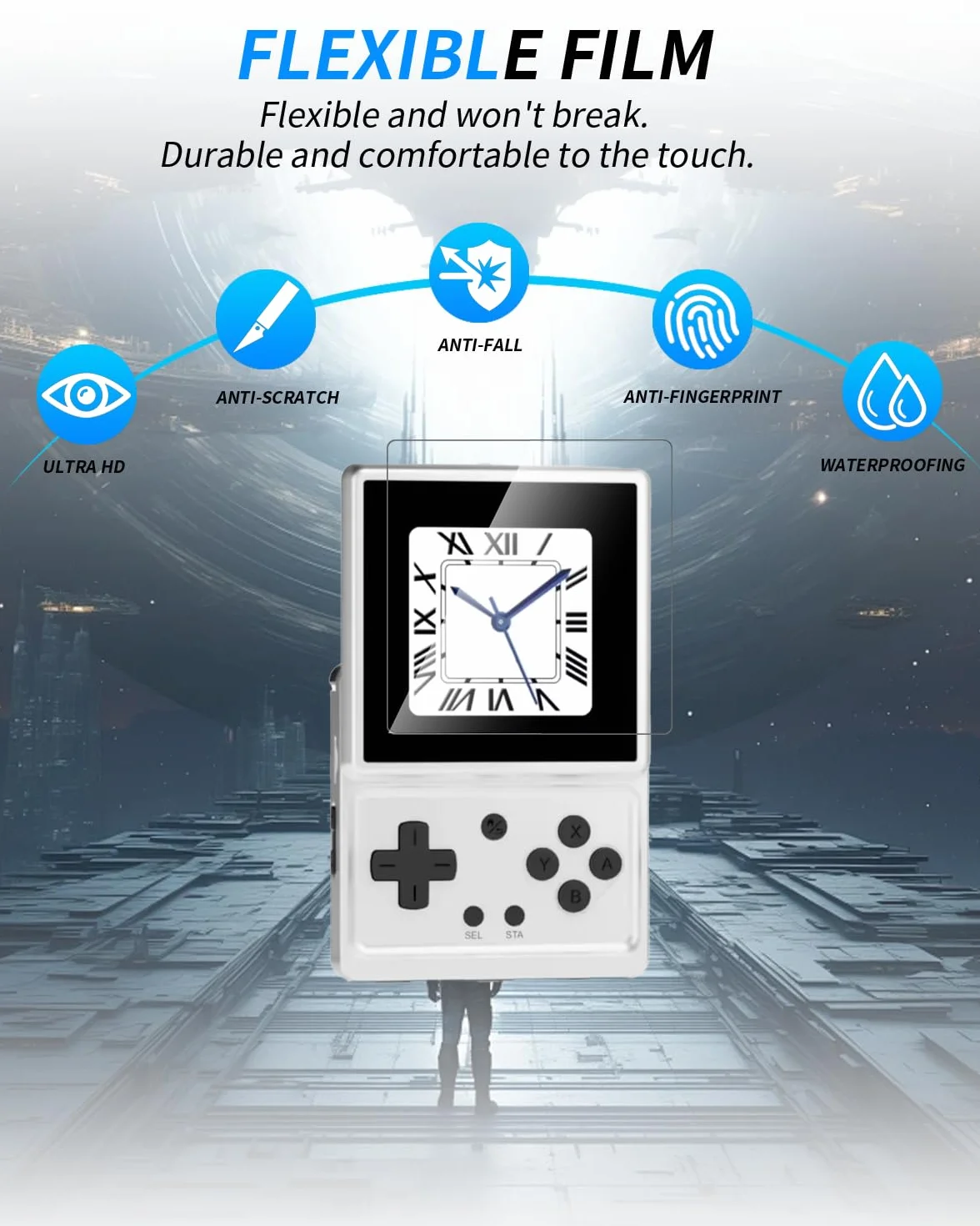 Protector de pantalla para Anbernic RG Rotate Retro Handheld 3,5 pulgadas, película de PET suave, paquete de 3 unidades