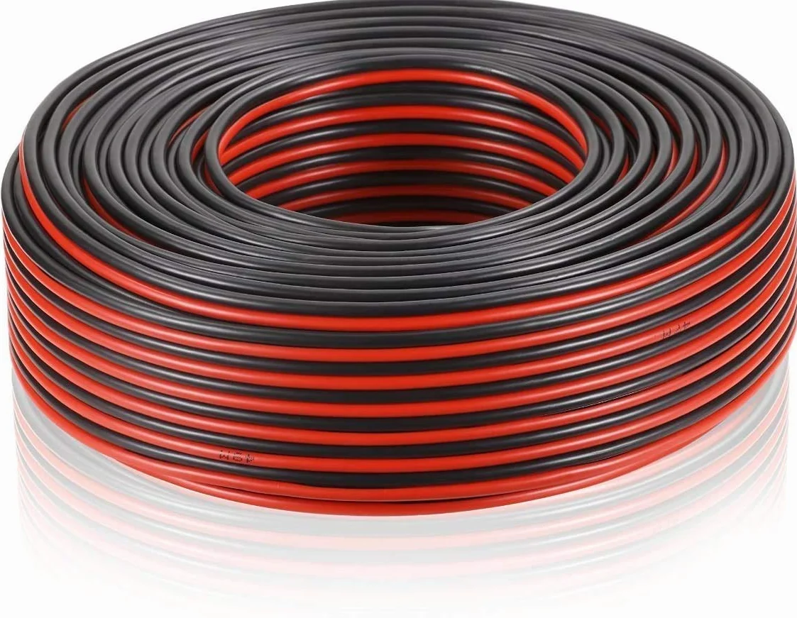 Electraline 10839 Cable de alta fidelidad 2x0.75mm 50m Negro/Rojo