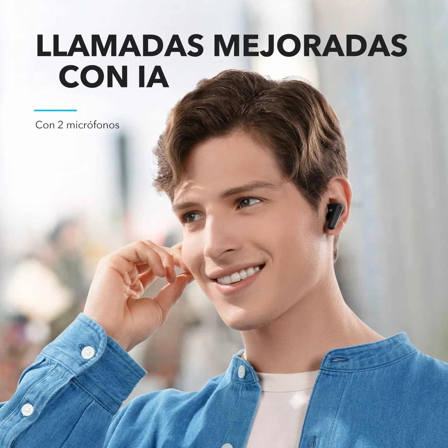 Soundcore by Anker P20i Auriculares inalámbricos Bluetooth 5.3, 10mm, Big Bass, 30H, IPX5, 2 micrófonos, EQ Personalizado