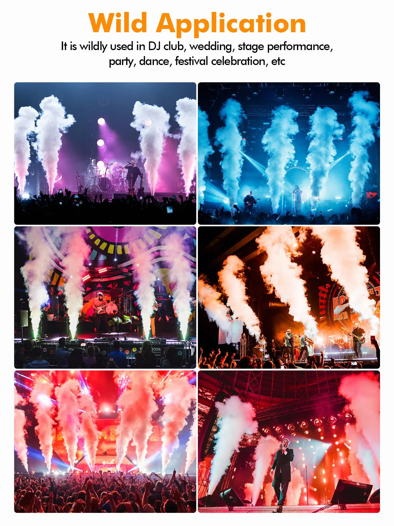 Ridgeyard Máquina de niebla, 1500W máquinas de humo con mando a distancia inalámbrico y luz led con 16 colores, adecuada para DJ, discoteca, fiesta, Halloween, Navidad, bodas y actuaciones en