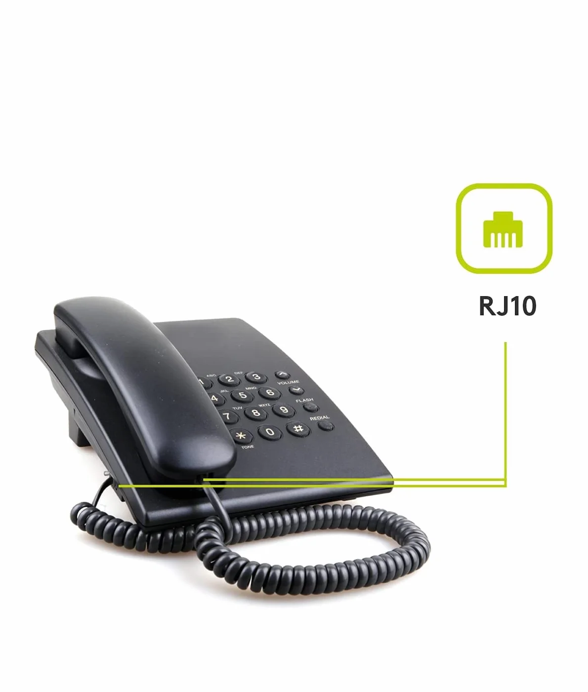 CABLEPELADO Cable Telefonico RJ10 RJ9 RJ22 4 Hilos 4P4C Espiral 2 Metros Blanco