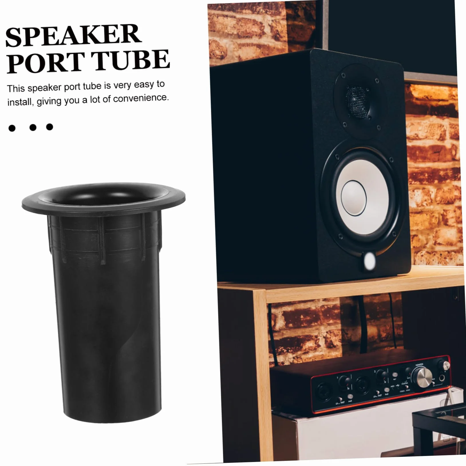 Altavoz de Tubo de Puerto Bass Reflex 12 Piezas Plástico Negro para Subwoofer