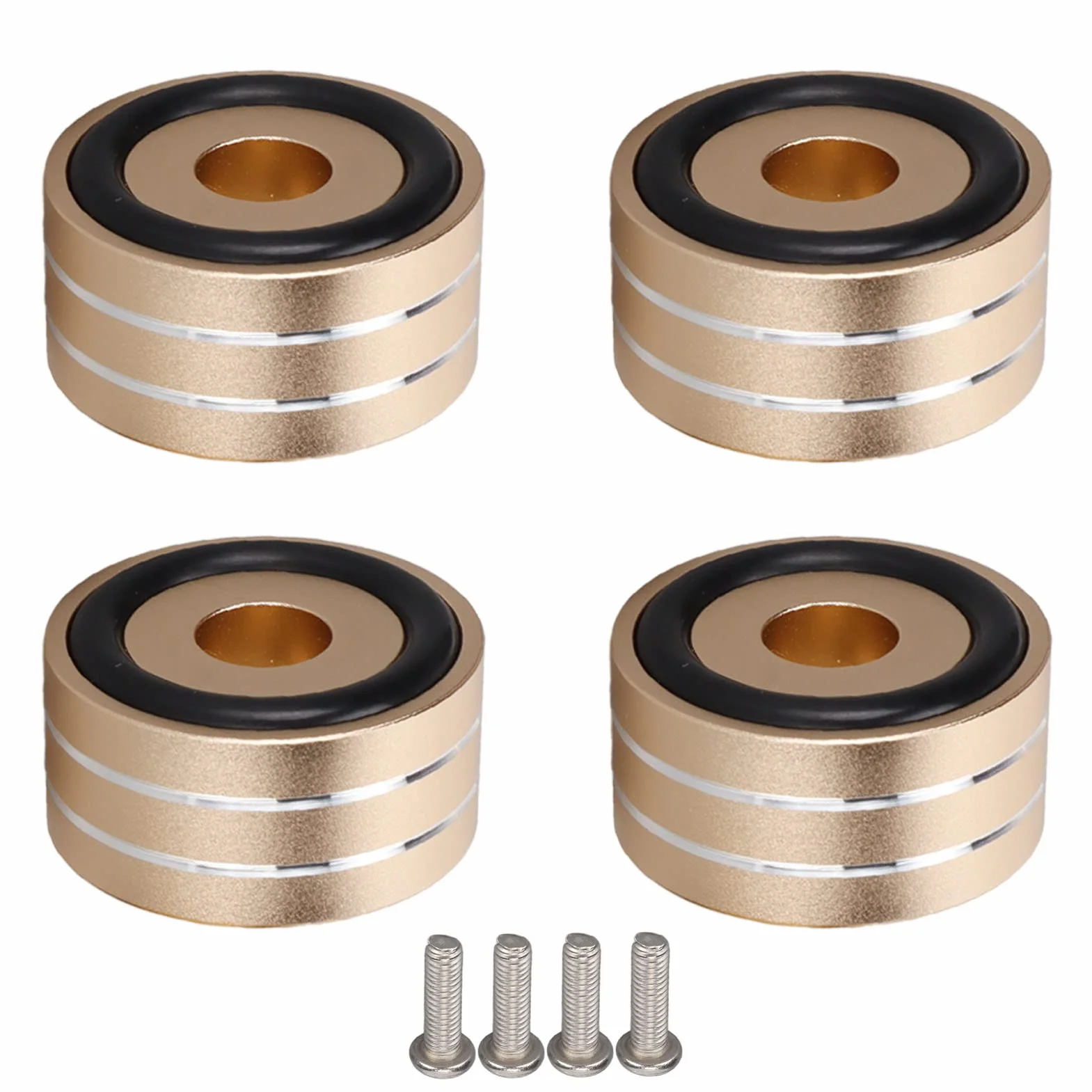 Almohadillas con Púas para Altavoz, 4 Piezas SP4010 Pie de Soporte con Púas para Aislamiento de Altavoz 40x20 Mm Alfombrillas con Púas para Altavoz de de Aleación de Aluminio,