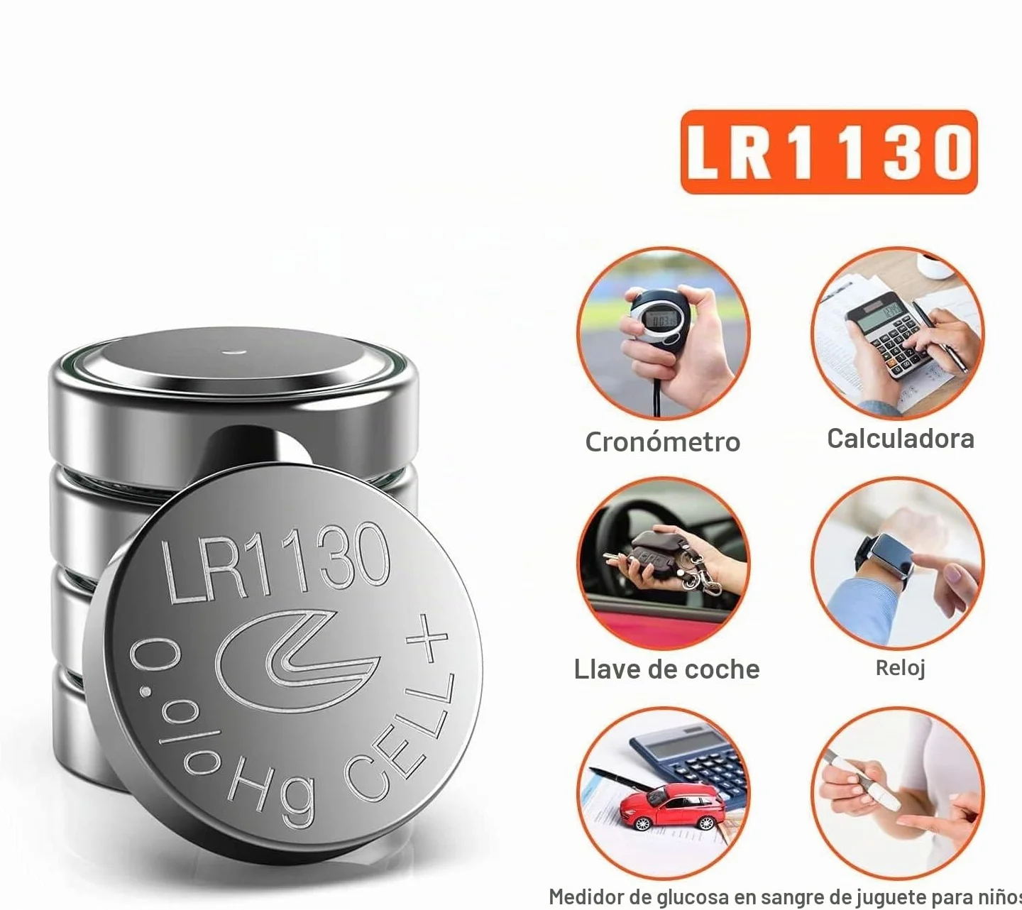 Pilas de botón LR1130 AG10 1,5 V alcalina 20 Unidades LR54