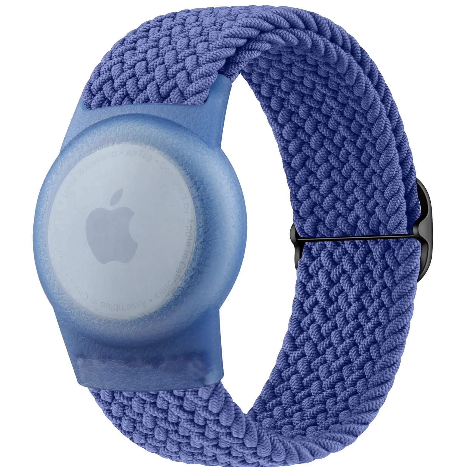 Wanme Correa AirTag Niños, Funda Apple AirTag Antipérdida y Antiarañazos, Funda Protectora Pulsera Apple AirTags de Nailon Trenzado, Fácil de Ajustar y Usar, Azul
