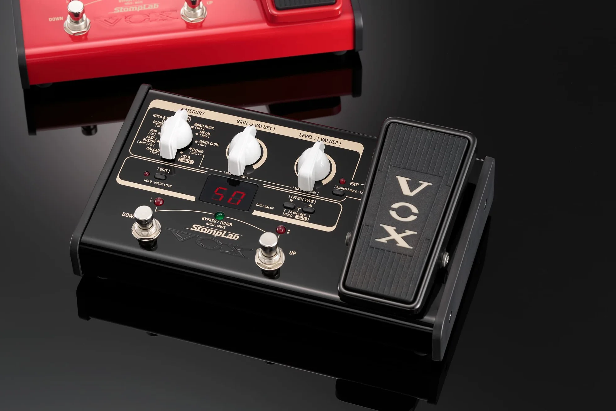 Vox STOMPLAB2G - Pedal multiefecto para guitarra (batería alcalina)