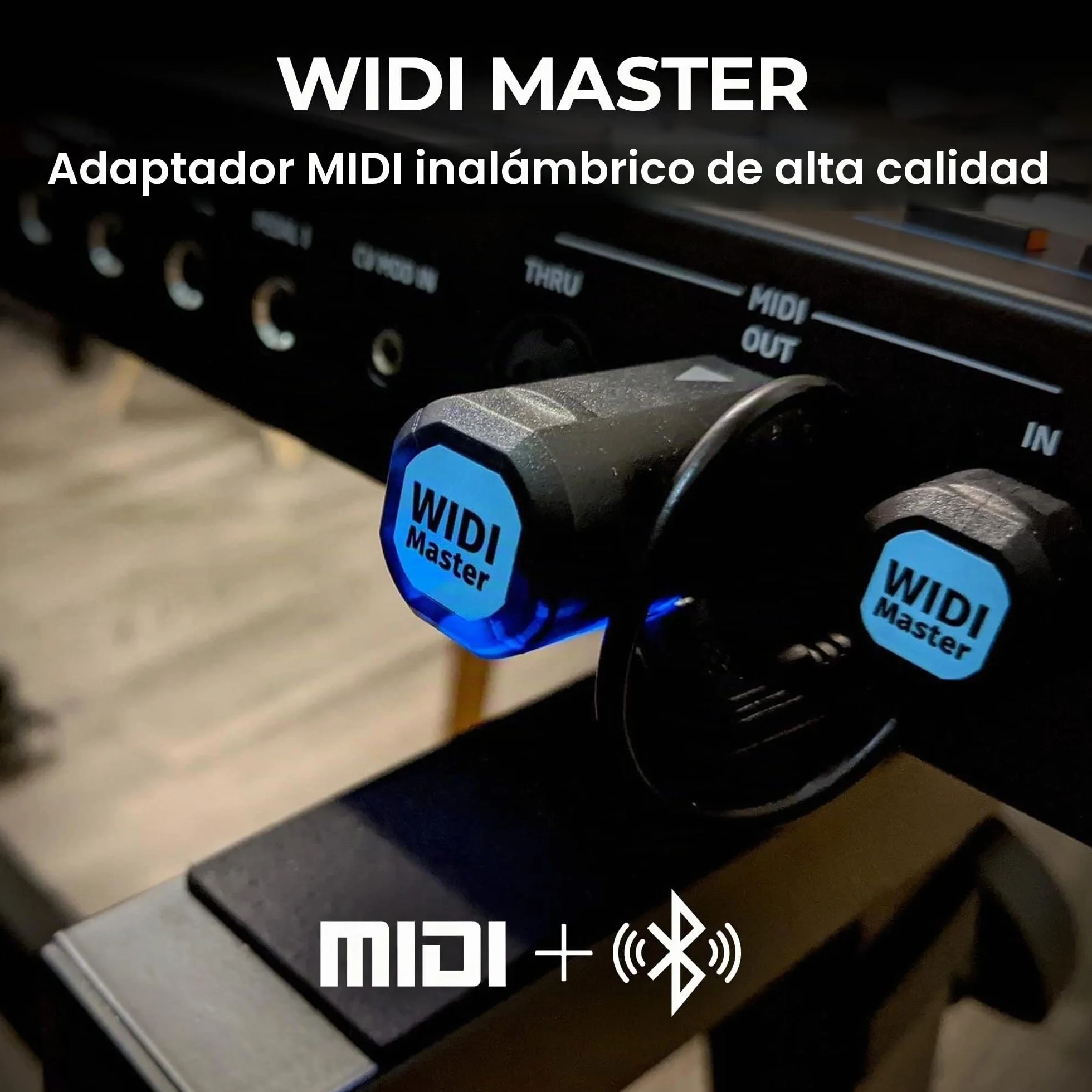 CME WIDI Master – Adaptador Bluetooth MIDI Premium con DIN de 5 Pines, Latencia Ultrabaja de 3 ms, Alimentación Directa por MIDI Out sin Batería | DIN de 5 pines, latencia ultra baja de 3 ms, sin batería, alimentado a través de salida MIDI