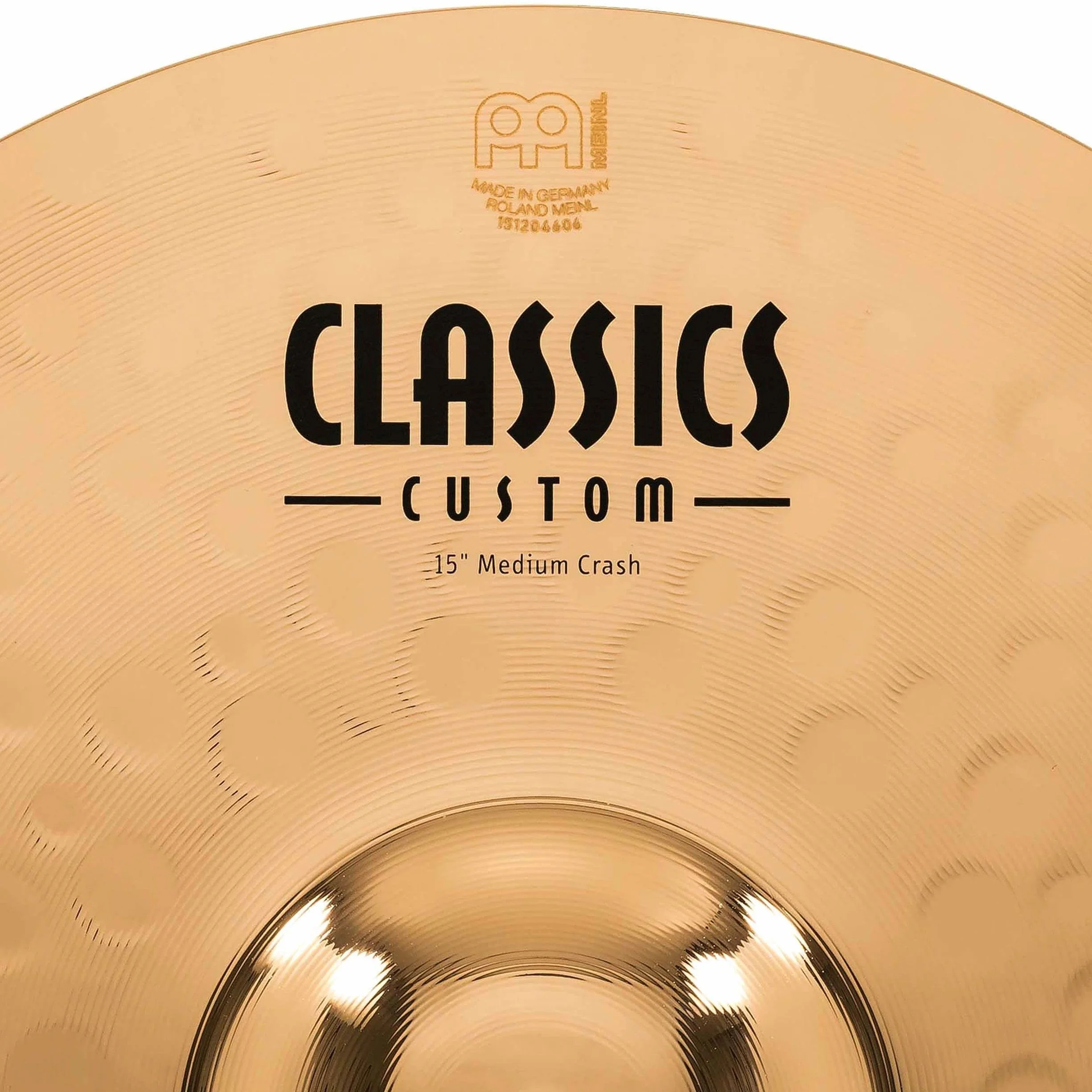Meinl Cymbals Classics Custom Brilliant Plato Crash Medium de 15 pulgadas (38,10cm) Platillos de Batería - Pareja - Bronce B12, Acabado Brillante (CC15MC-B)