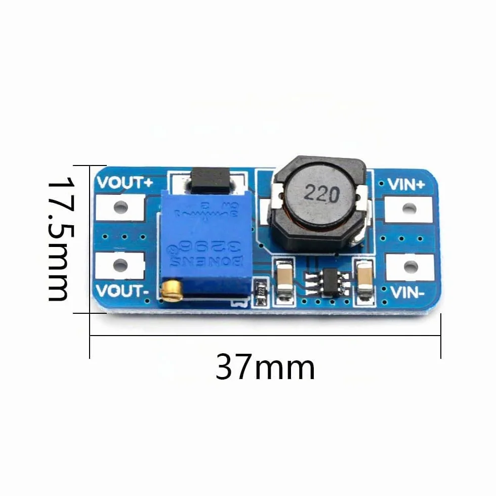 GERUI 10 unidades DC-DC Step Up Boost Converter, Regulador de Voltaje Ajustable Booster Power2V-24V hasta 5V-28V, Fuente de Alimentación Módulo Compatible con Arduino