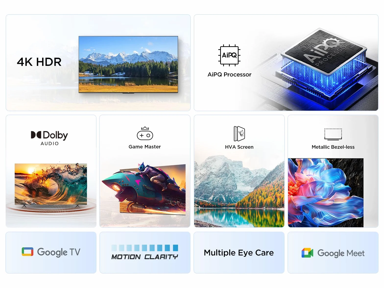 TCL 43V6C Televisor 43 Pulgadas 4K Smart TV LED, HDR, Google TV, Dolby Audio, Alexa y Google Assistant, Chromecast Built-in, Motion Clarity