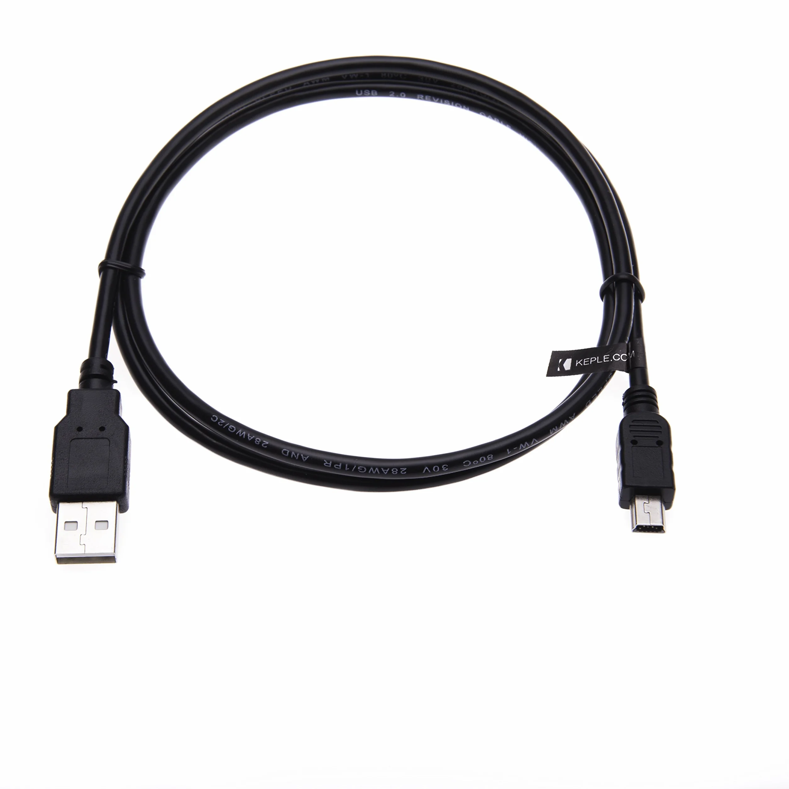 Cable Mini USB Dirigir de MP4 Compatible con Philips GoGear Ariaz, CAM, Muse, Opus, RaGa, Spark, Vibe/Philips SA4VBE04KN/12 GoGear Vibe/Bush MP3 Player/Kubik EVO, Edge II, Roca Mini USB 0.5m