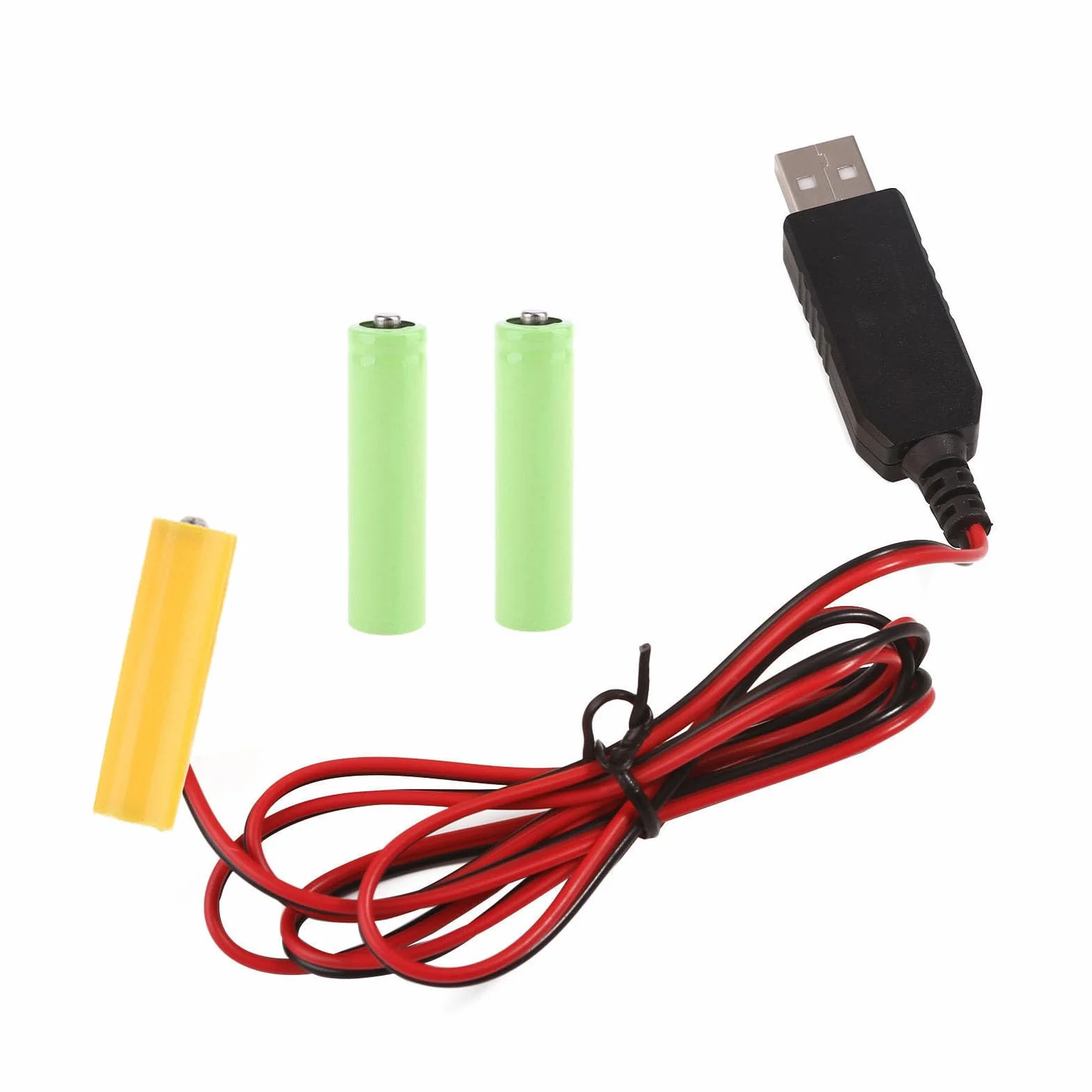 Convertidor de energía USB eliminadores de batería virtuales de repuesto de 3 pilas AA LR6 de 1,5 V para luces de Navidad, control remoto de juguete