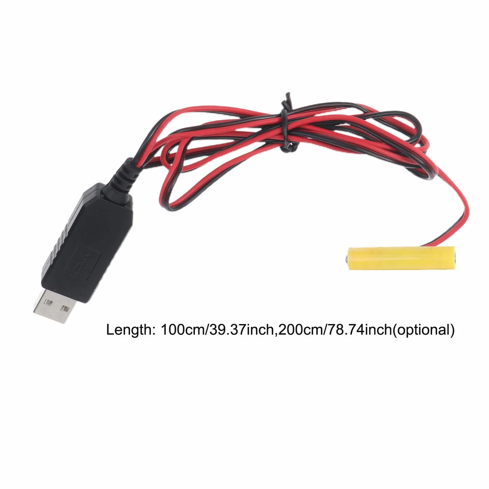 Xuancai LR03 - Cable eliminador de batería AAA, fuente de alimentación USB, reemplaza 2 pilas AAA de 1,5 V para linterna eléctrica de juguete