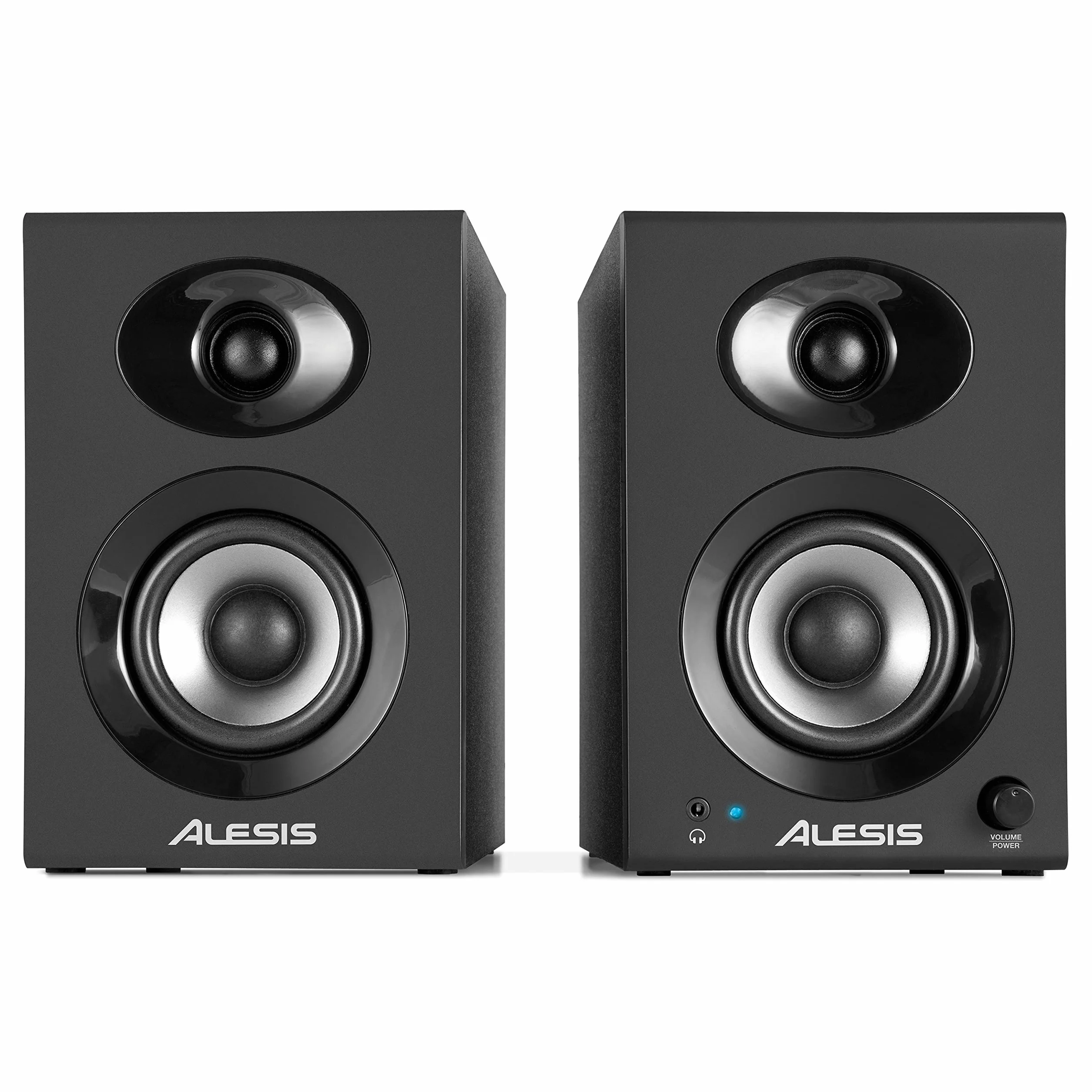 Alesis Elevate 3 MKII - Pareja de Altavoces de Escritorio y monitores de Estudio amplificados, para producción Musical, PC/Mac, Multimedia, Juegos, 60W