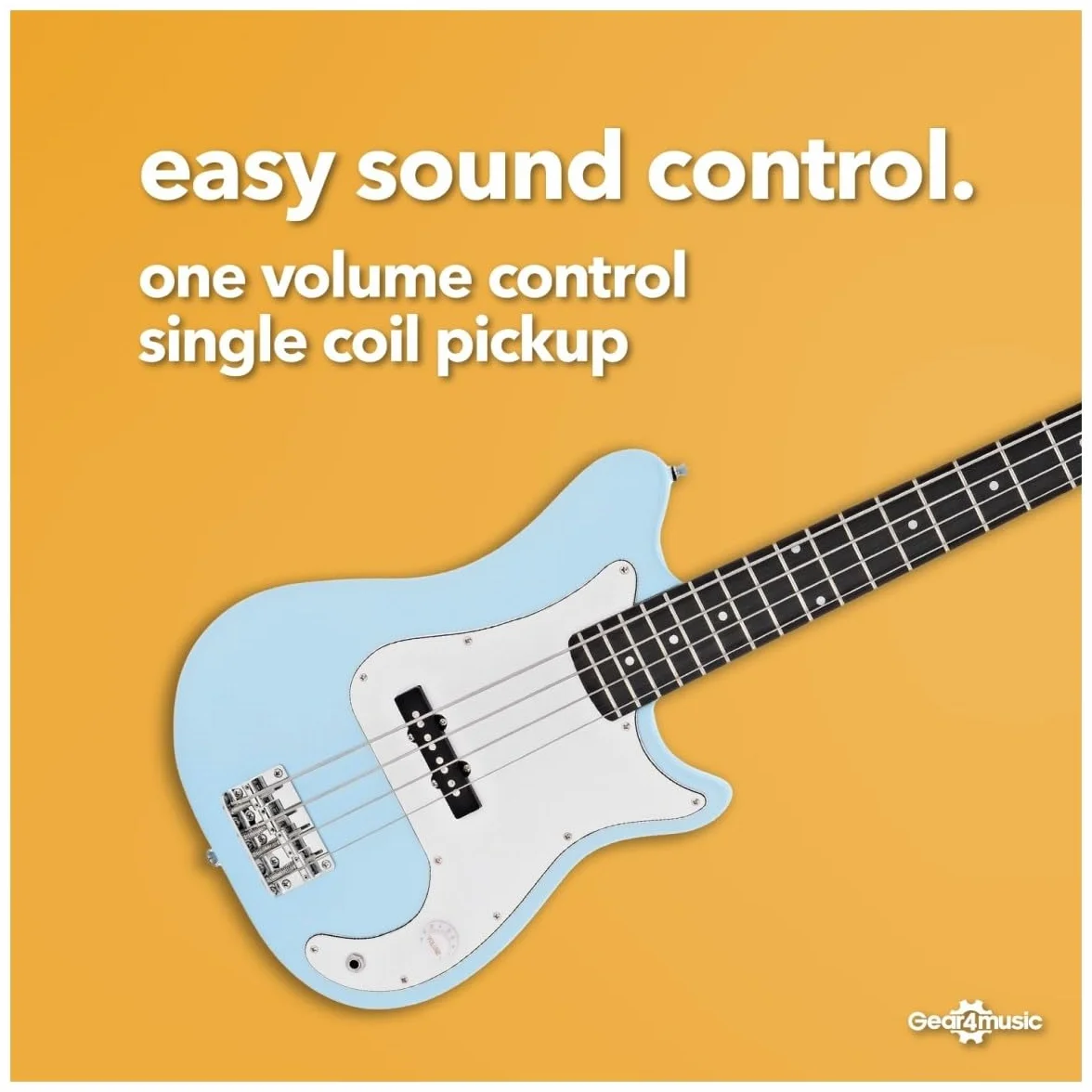 VISIONSTRING Guitarra Bajo Eléctrico Tamaño 3/4 para Principiantes Kids Bass Guitars Kit con Amp Azul