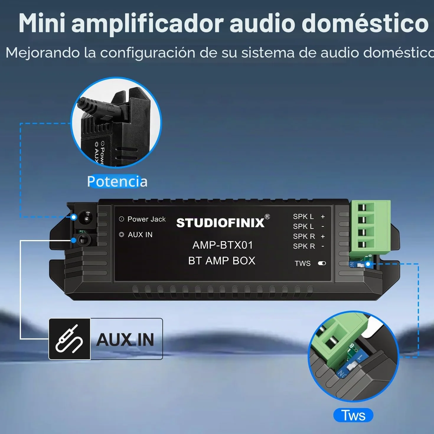 STUDIOFINIX Altavoces de techo Bluetooth 6.5 pulgadas 320 W 2 vías montaje empotrado sonido completo