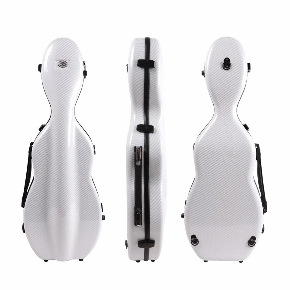 yinfente Funda para violín de fibra de carbono 4/4 tamaño completo con asa trasera ligera