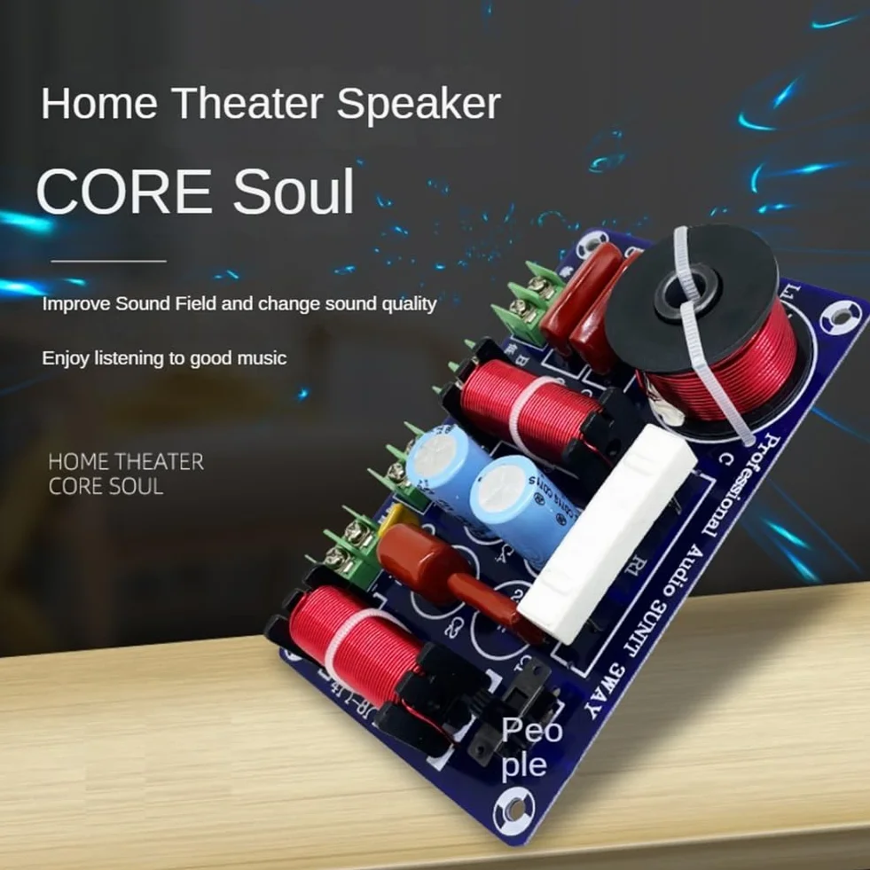 Divisor de Frecuencia 3 Vías 250W 850/5200Hz Altavoz Filtro Circuito HiFi Estéreo Audio Crossover DIY