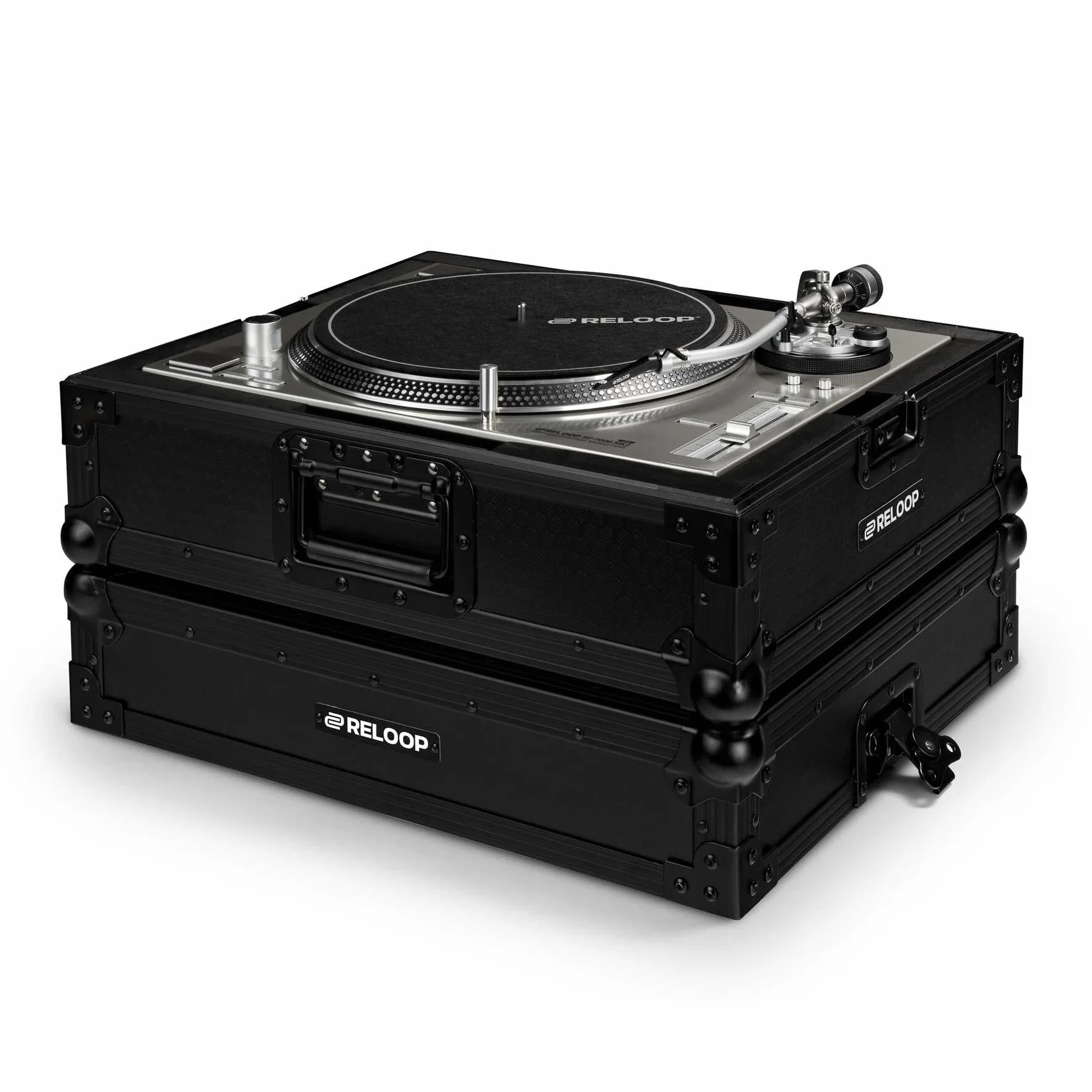 Reloop Premium Turntable Case - esquinas protectoras rotundas, construcción especialmente robusta, cómoda asa de transporte, negro