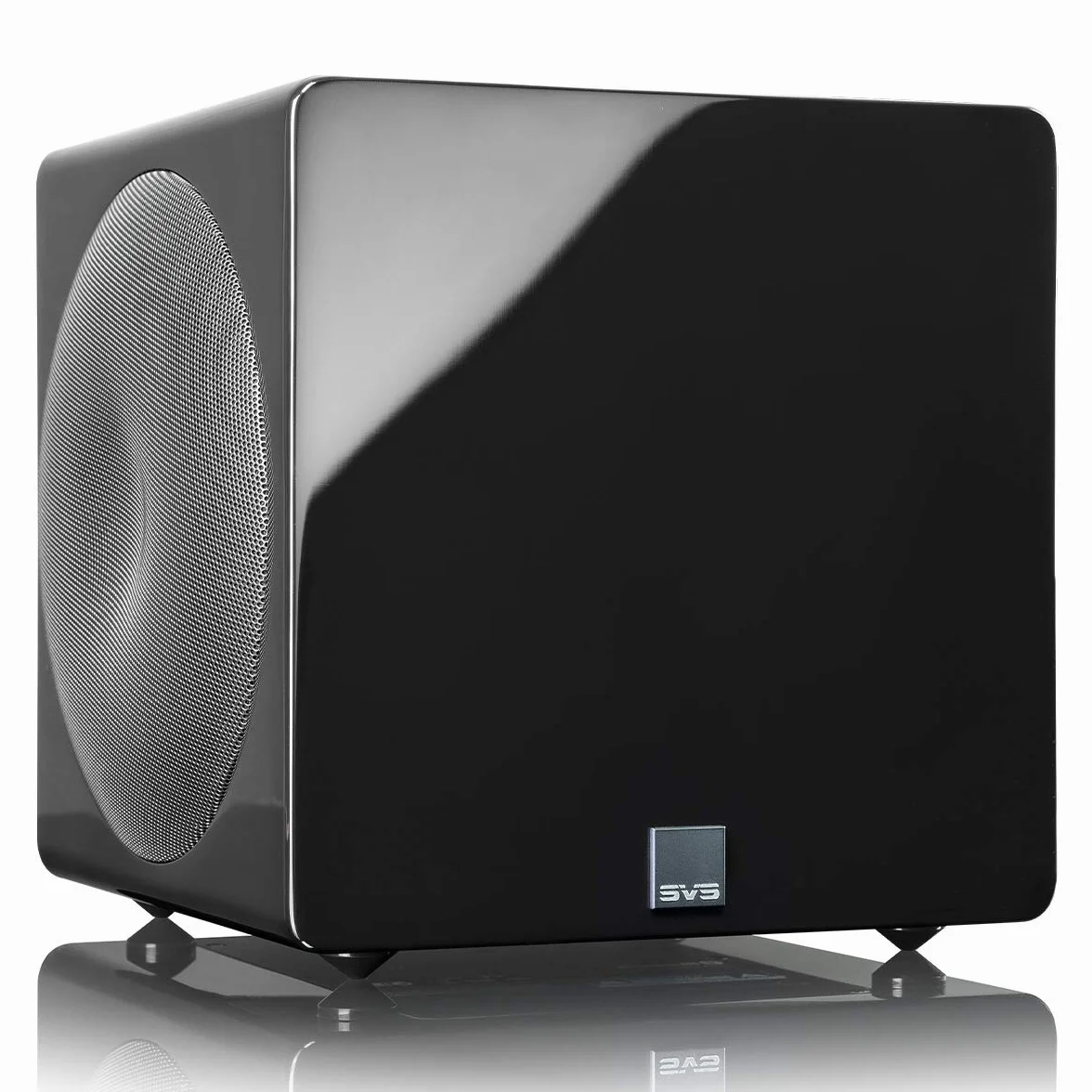 SVS Subwoofer microsellado 3000 con Controladores duales Totalmente Activos de 8 Pulgadas (Piano Negro Brillante)