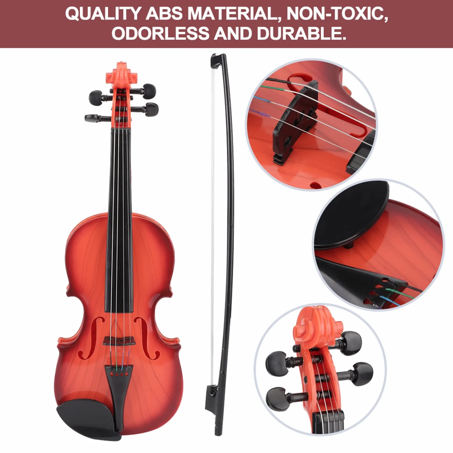 Violín de Práctica Musical de Violín Simulado, Instrumento Musical de Cuerda Ajustable para Principiantes para Principiantes Kit de Violín Instrumento Musical Mano de Obra