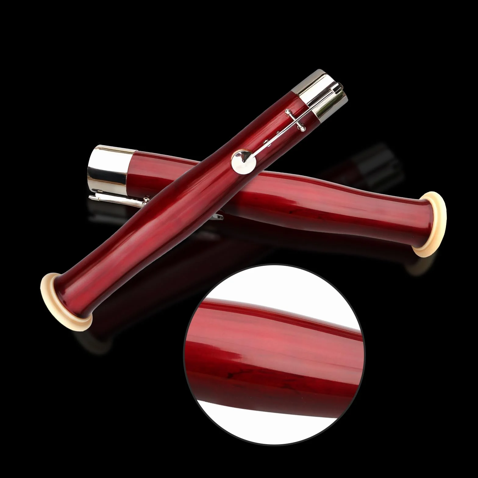 Yinfente Fagot arce madera fagot C Key 26 teclas chapado en plata instrumento de viento de madera con estuche accesorios
