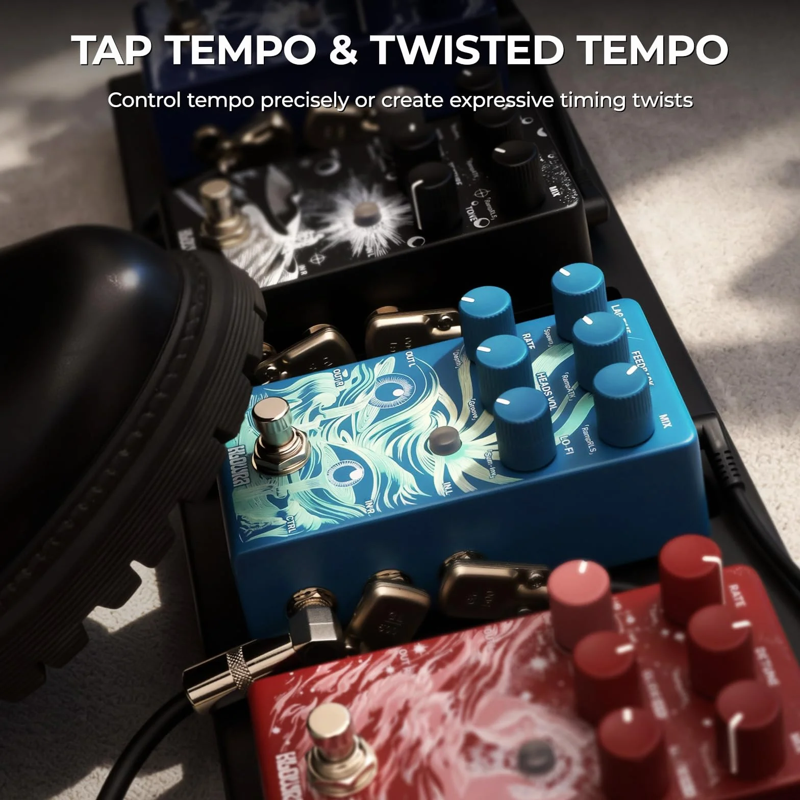 Rilum - Pedal de efectos de retardo multicabezal