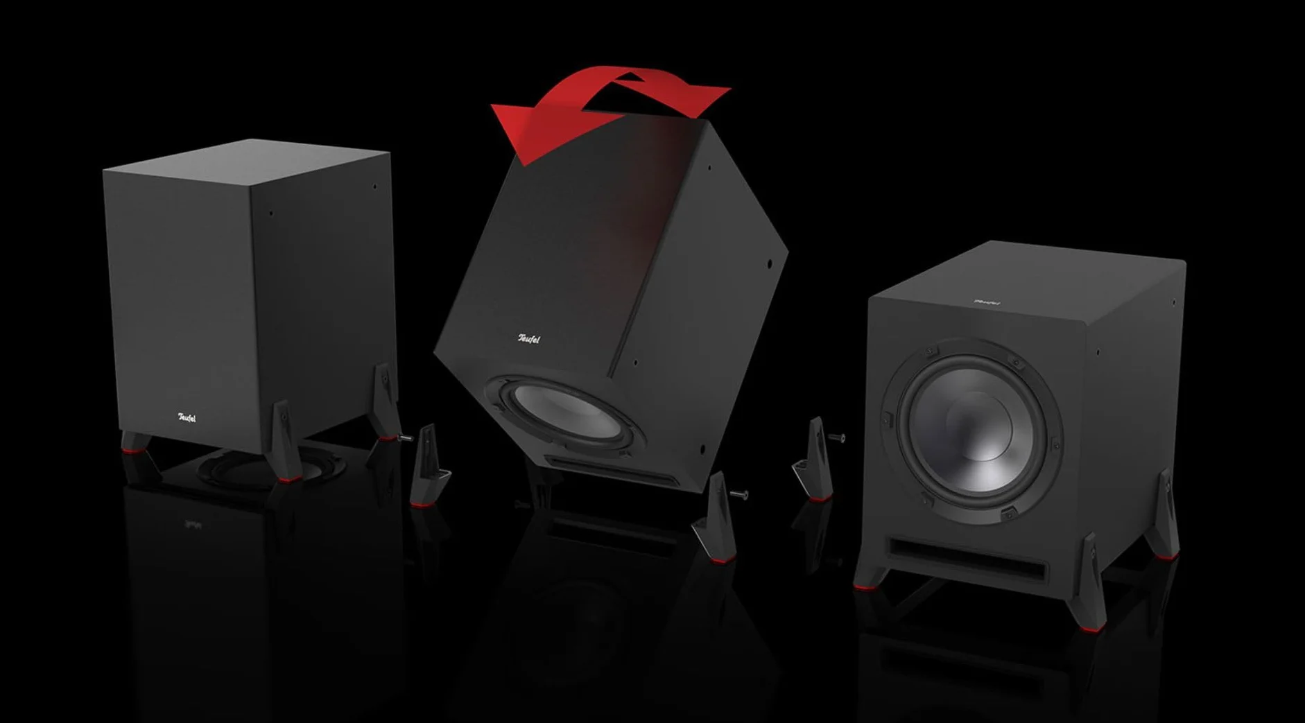 Teufel Subwoofer T 10 Activo Frontfire Downfire Czarny