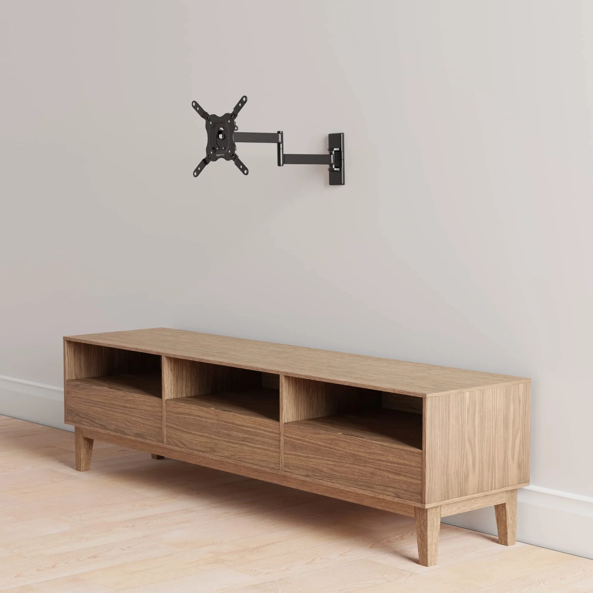 Amazon Basics Soporte de Pared para TV Movimiento Completo Giratorio e Inclinable 12-40 Pulgadas 36kg VESA 200x200mm Negro