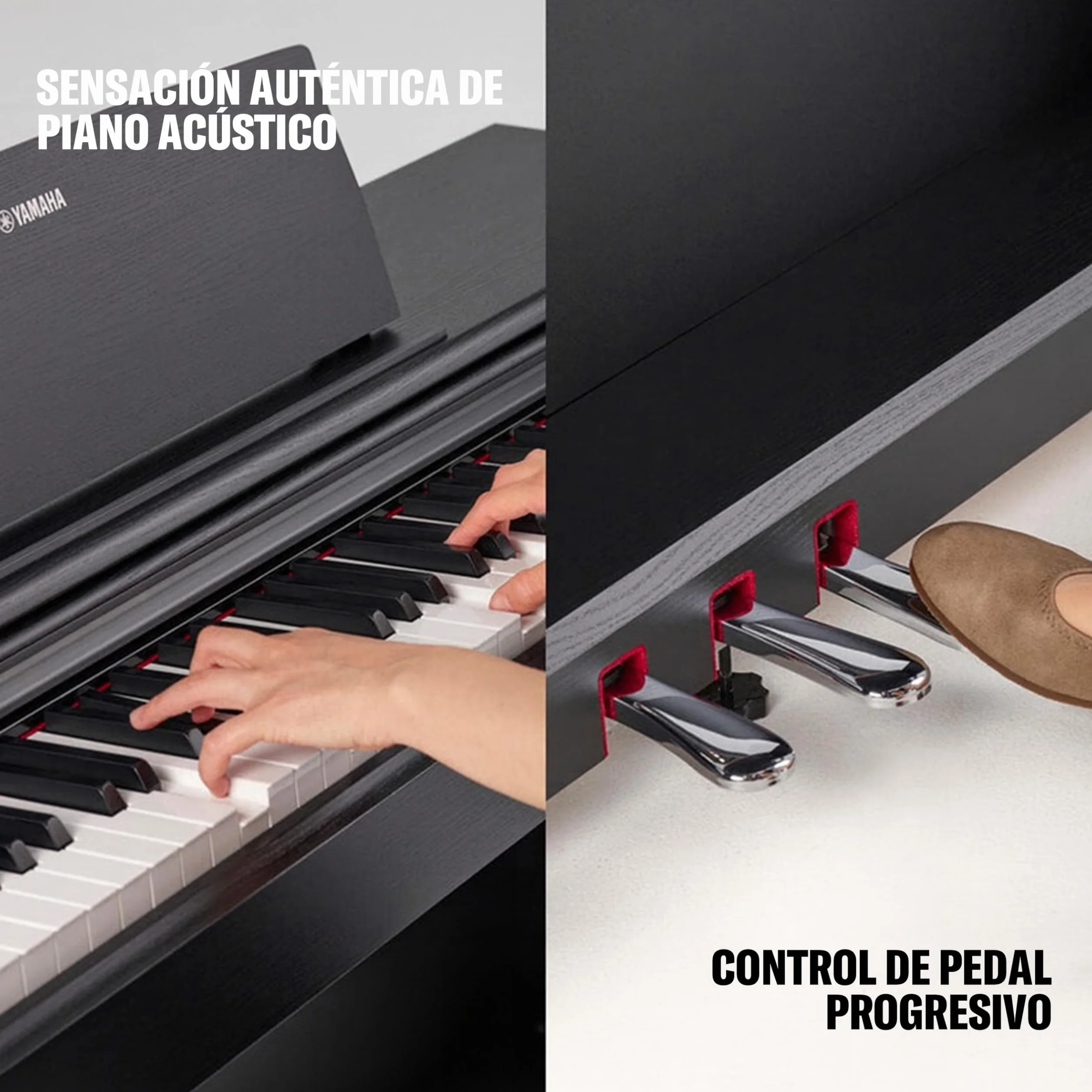 YAMAHA ARIUS YDP-105WH Piano Digital, White – Digital Piano Moderno y Elegante para Principiantes y Músicos Aficianados – Experiencia Auténtica de Interpretación al Piano