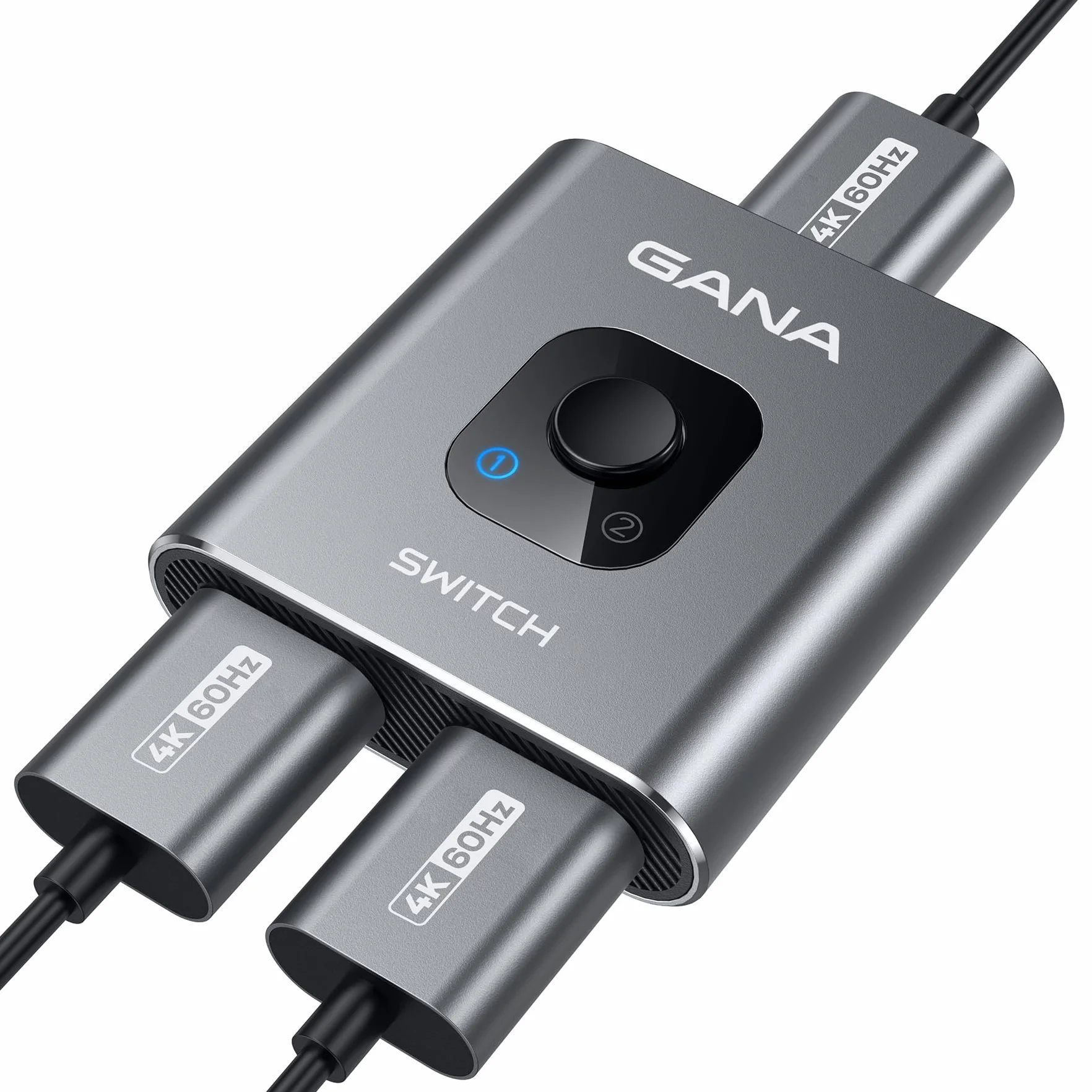 Conmutador HDMI Bidireccional 4K@60Hz 2 Entradas 1 Salida HDR 3D 1080P para PS5 PS4 Xbox PC