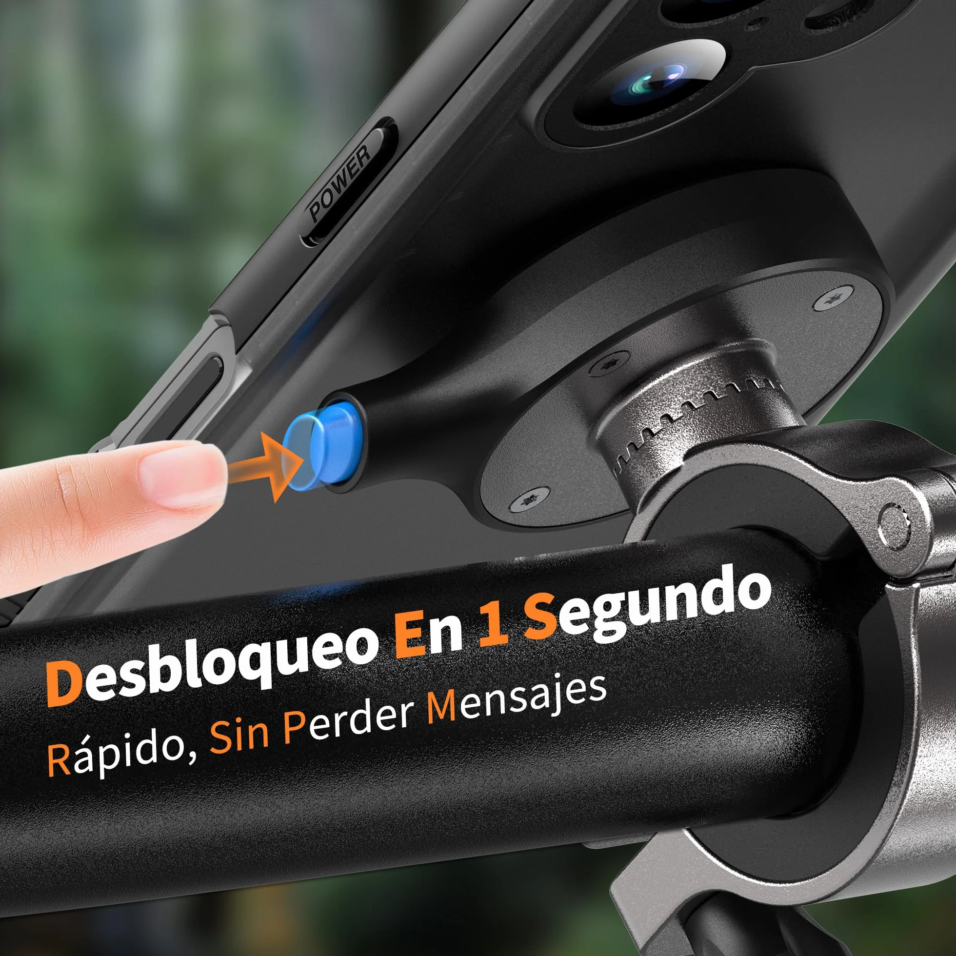 Cozycase Soporte Movil Bicicleta Moto para iPhone 13 Mini - Impermeable Antivibracion Suporte Telefono Manillar MTB/Btt/Scooter/Patinete/Bici Electrica/Carretera/Motocicleta Metal Bike Phone Holder