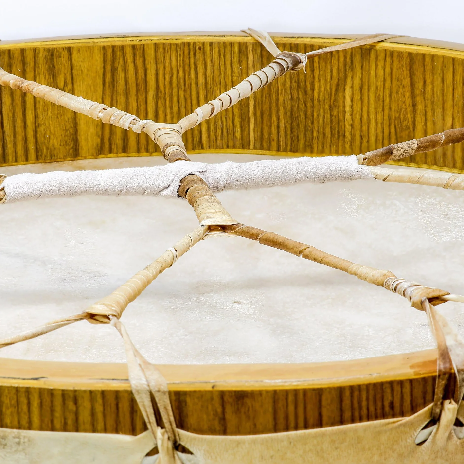 Tambor de chamán (40 cm de diámetro tambor de marco redondo piel de cabra Shaman Drum incluye mazo