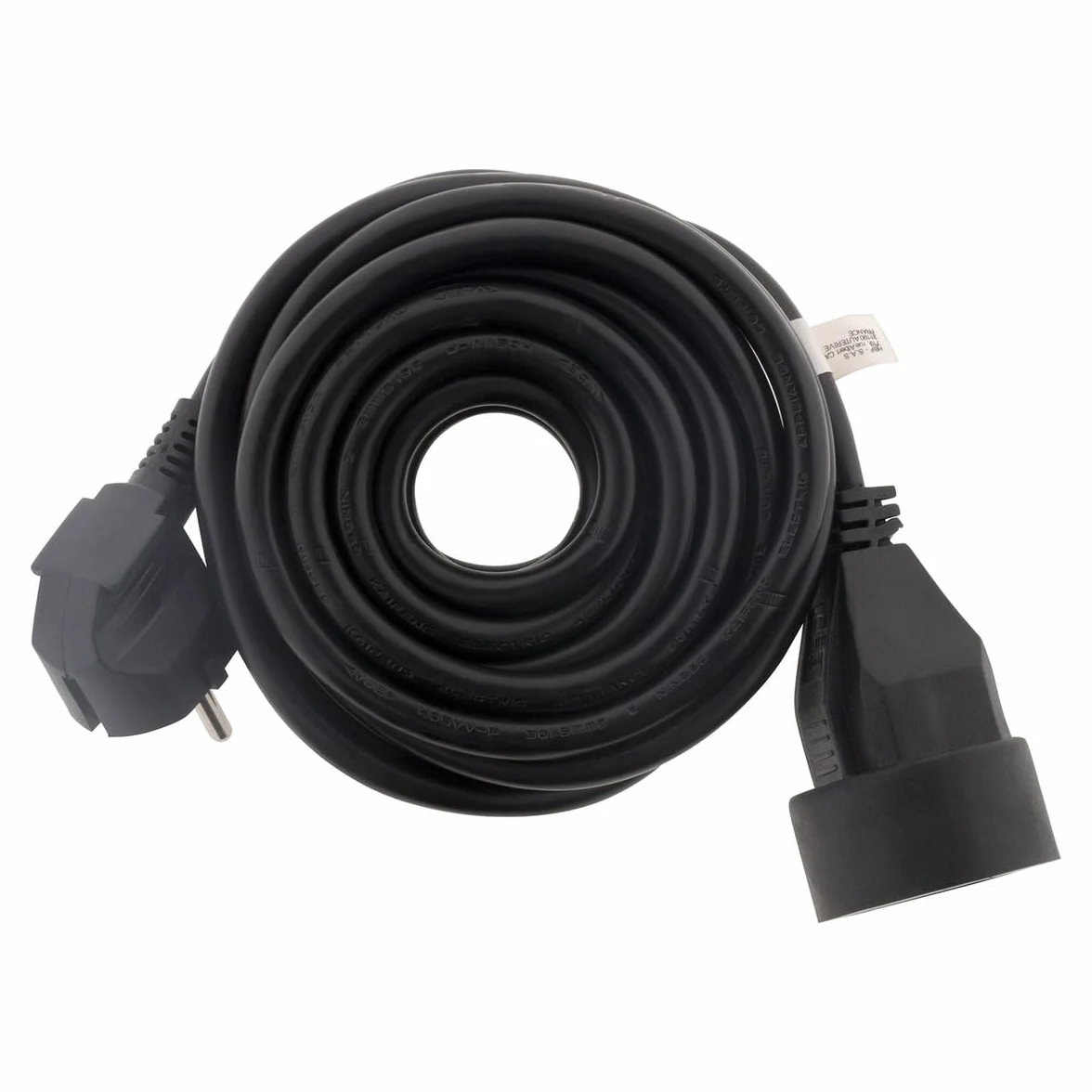 Alargador 16A 2P+T HO5VV-F 3G1.5mm² Negro 10m
