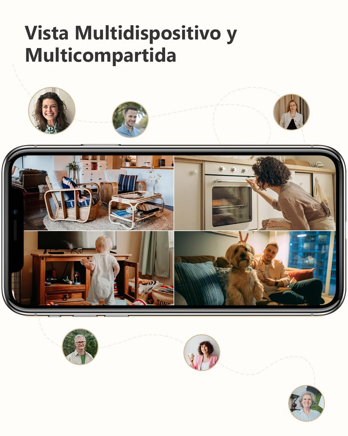 Imou 4MP Cámara Vigilancia WiFi Interior para Mascotas,360° Cámara IP WiFi con Detección de Humano, Visión Nocturna, Audio Bidireccional, Control Remoto, Modo Privacidad,Compatible con Alexa