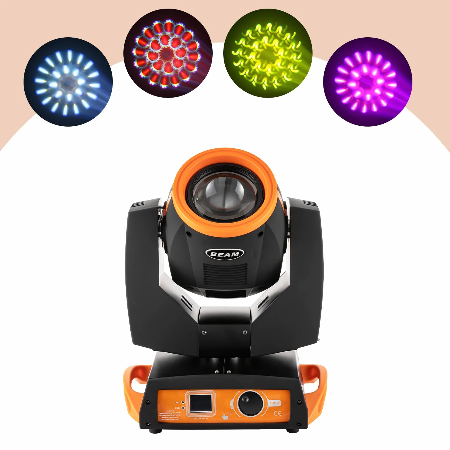 Luz de fiesta, 230 W, 7R, Sharpy Beam Led 17 Gobo 24 Prisma Beam Moving Head Dmx Halloween Spot Iluminación de escenario 14 colores Dj Lights 16ch 8 prismas Faro Dmx512 Control
