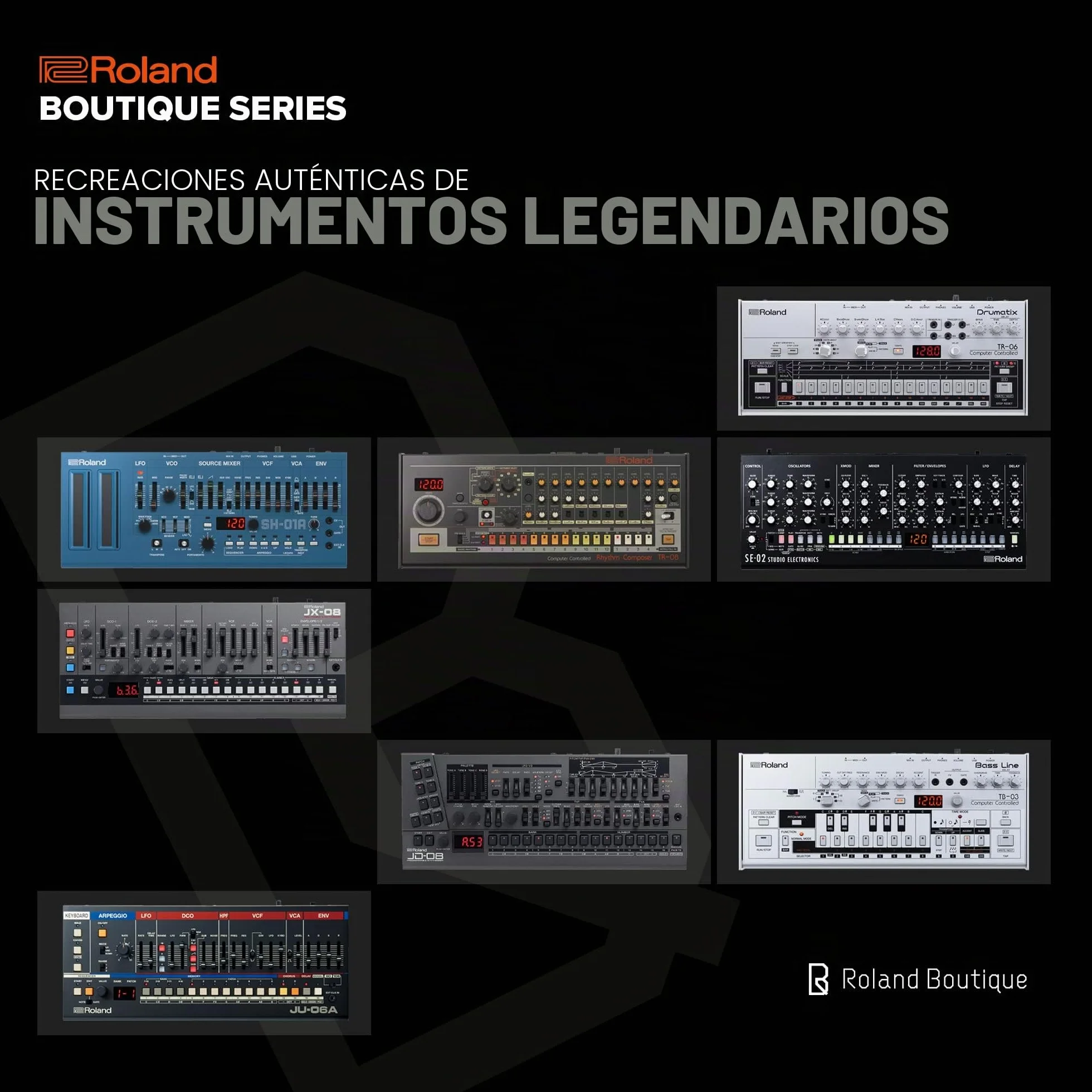 Sintetizador Boutique y módulo de sonido Roland JD-08 – Reedición moderna y compacta del mítico Roland JD-800 de los 90 con nuevos efectos, secuenciador polifónico y más – Ligero, portátil