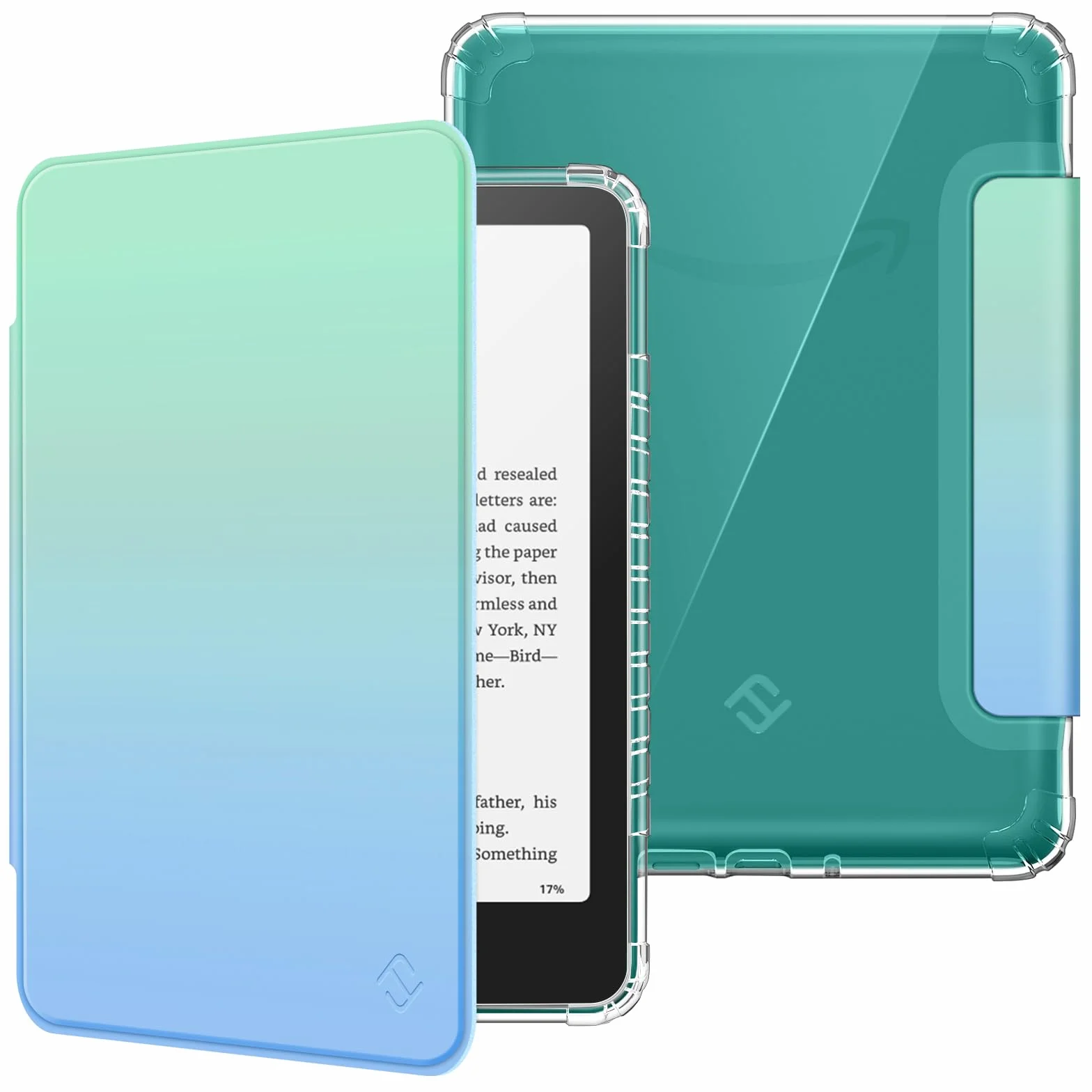 Funda para Kindle Paperwhite 7" (12ª Gen 2024) y Kindle Colorsoft Signature Edition, TPU Transparente, Seaside Ombre