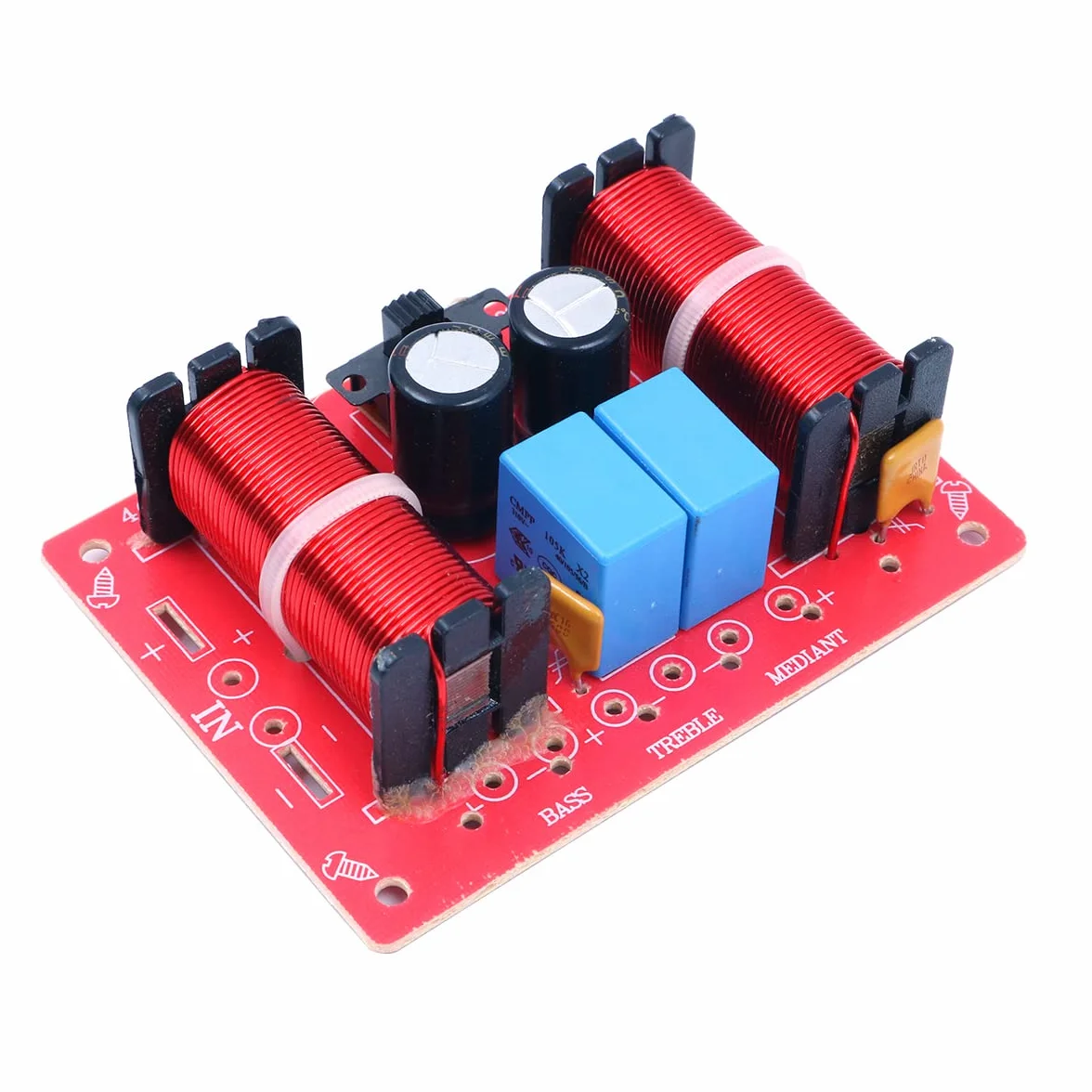 DollaTek 3-Way Audio Speaker Crossover 150W Treble Medium Bass Divisor de Frecuencia