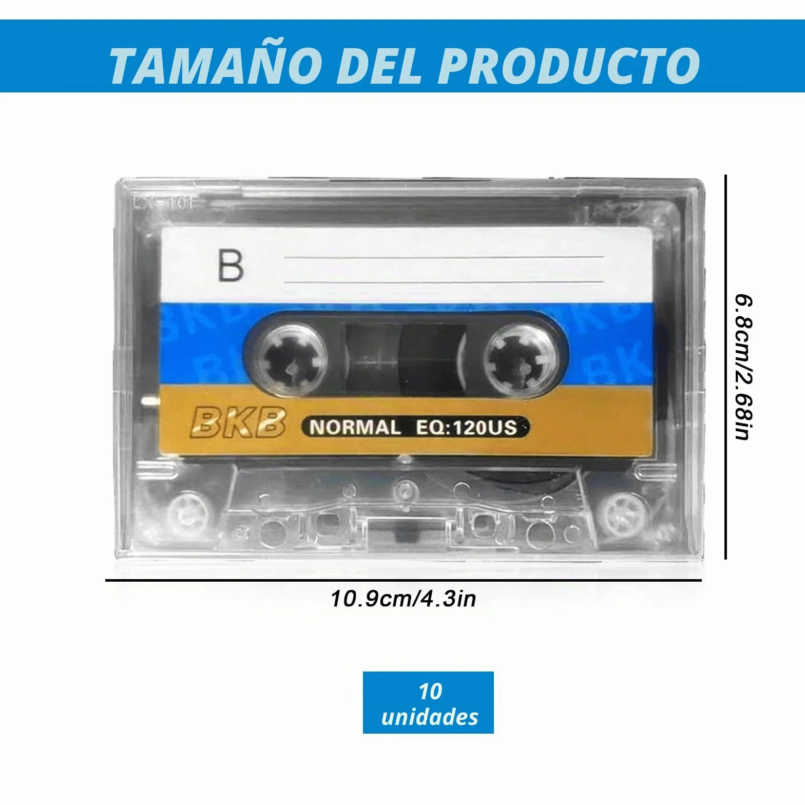 Casetes de audio 90 min vacíos bajo ruido para grabaciones