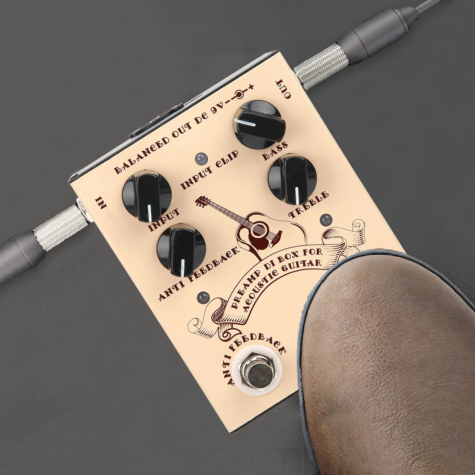 Caja DI Para Guitarra, Carcasa De Aleación De Aluminio, Pedal De Efecto De Guitarra Acústica, Caja De Inyección Directa, Accesorios Para Instrumentos Musicales Para Amantes De La Guitarra