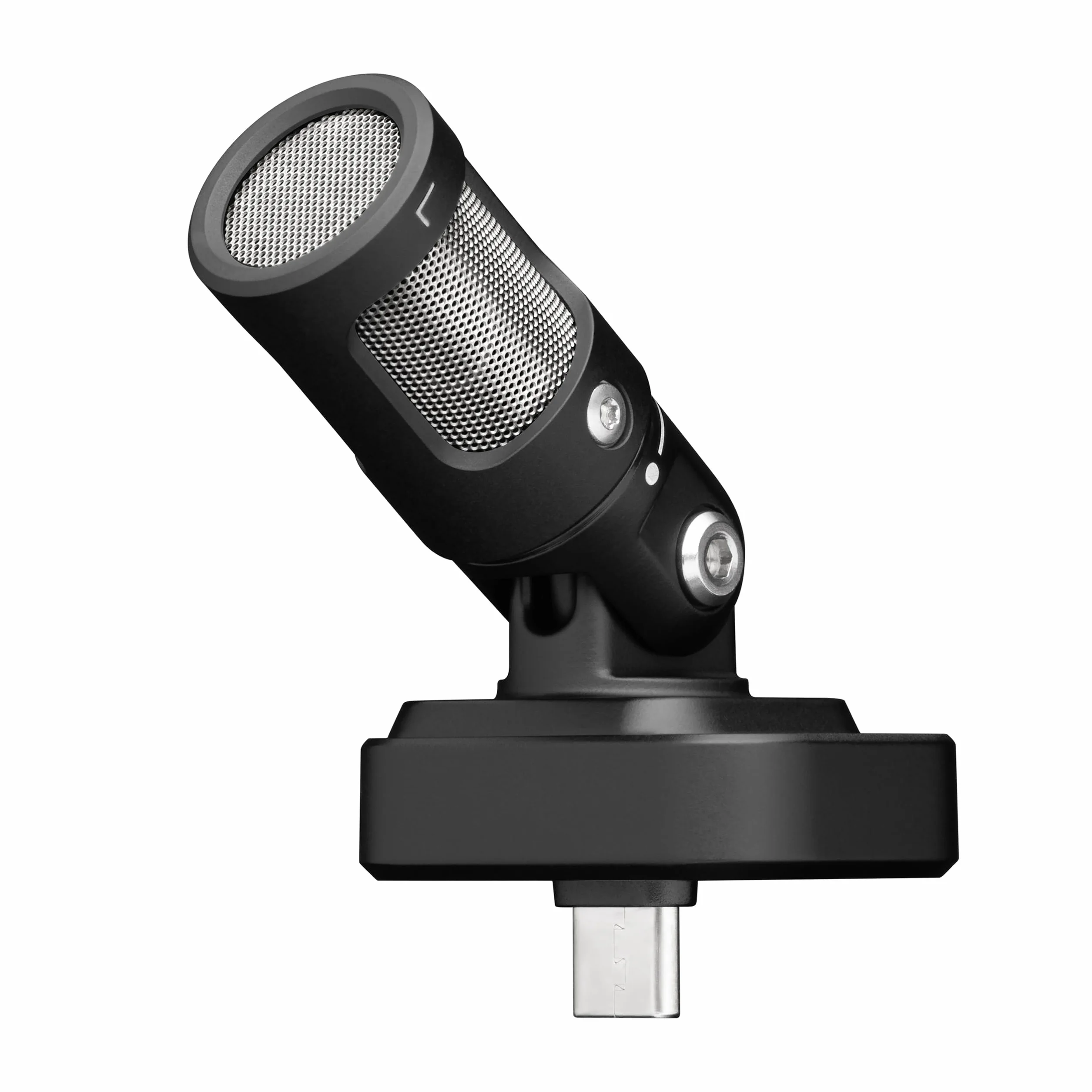 Shure MV88 USB-C Micrófono, para grabación y vlogging iPhone & Android, con Modo de Nivel automático, eliminación de Ruido en Tiempo Real y Cuatro Patrones Polares - Negro