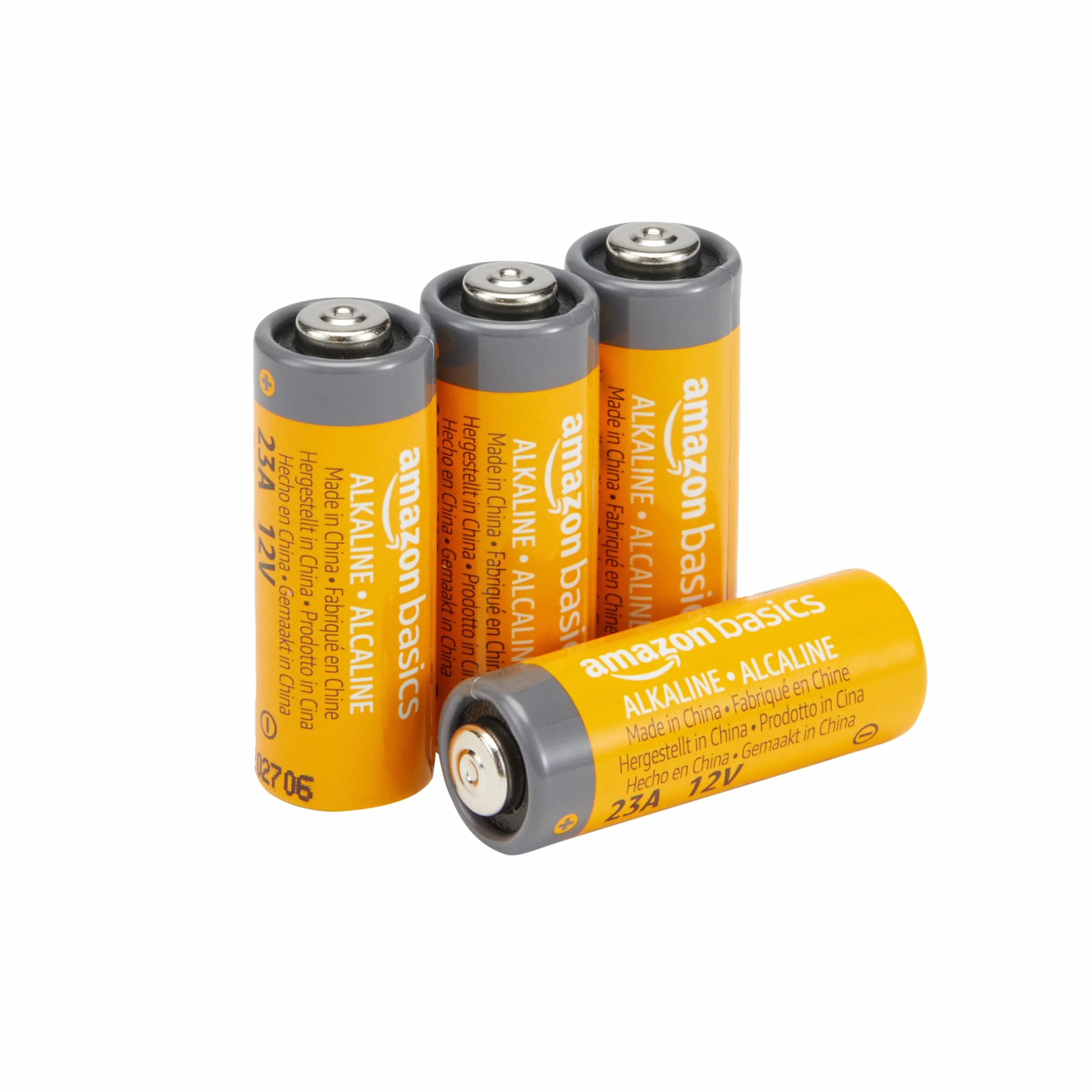 Amazon Basics 4 Pack Pilas Alcalinas 23A 12 Voltios Larga Duración