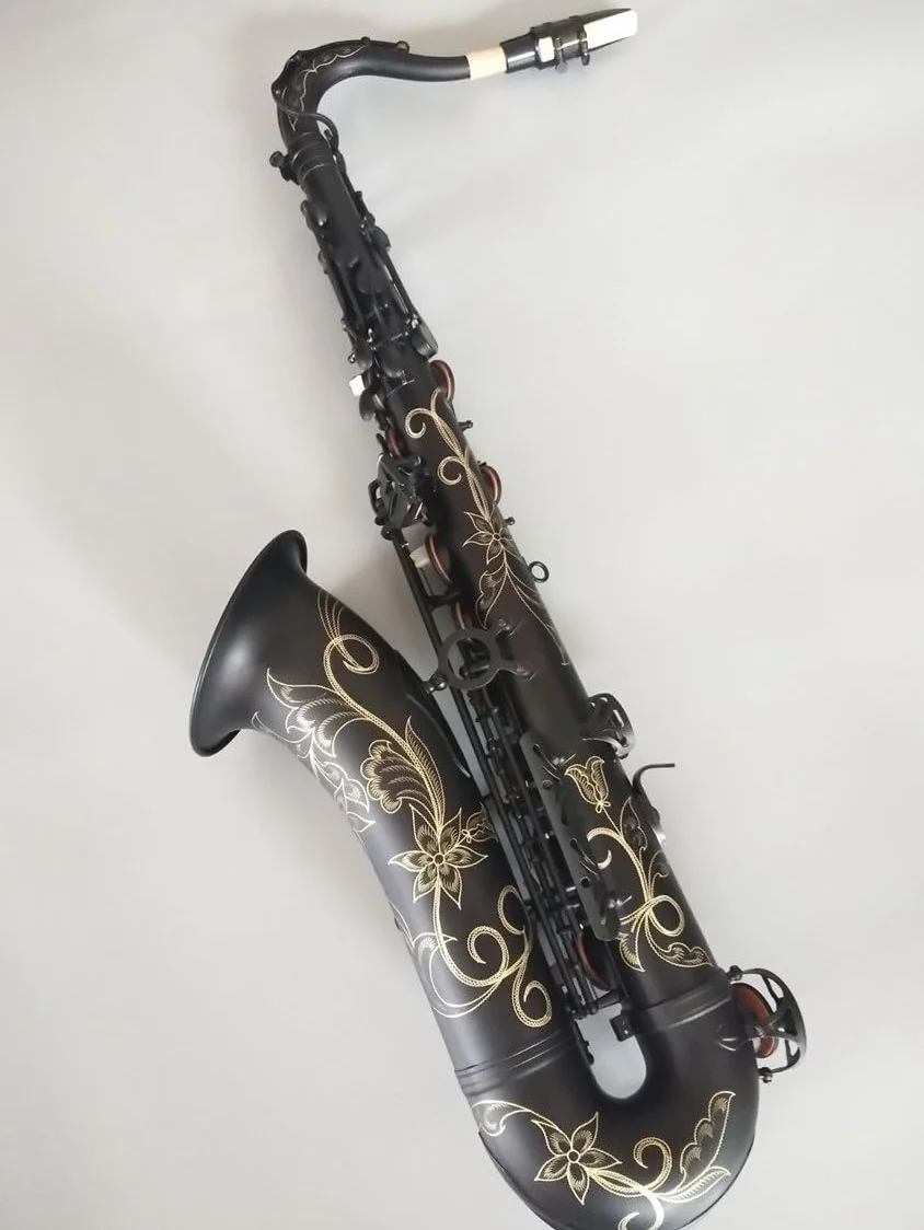 ZXHStore Japonés Tenedor Saxofón Mate Instrumento Musical Negro Profesional Jugando al Tenor saxofón (Color : Tenor Saxophone)