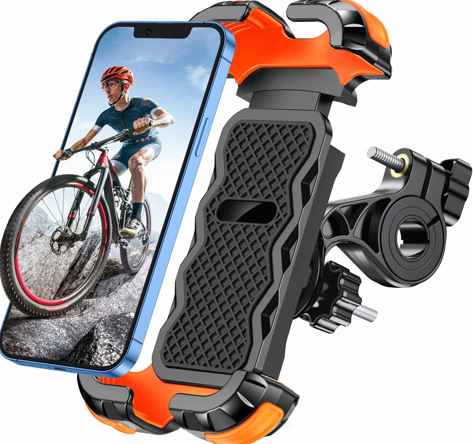 Soporte Móvil Bicicleta Universal 360° Rotación Anti Vibración para Manillar Compatible 4.7-6.8" iPhone