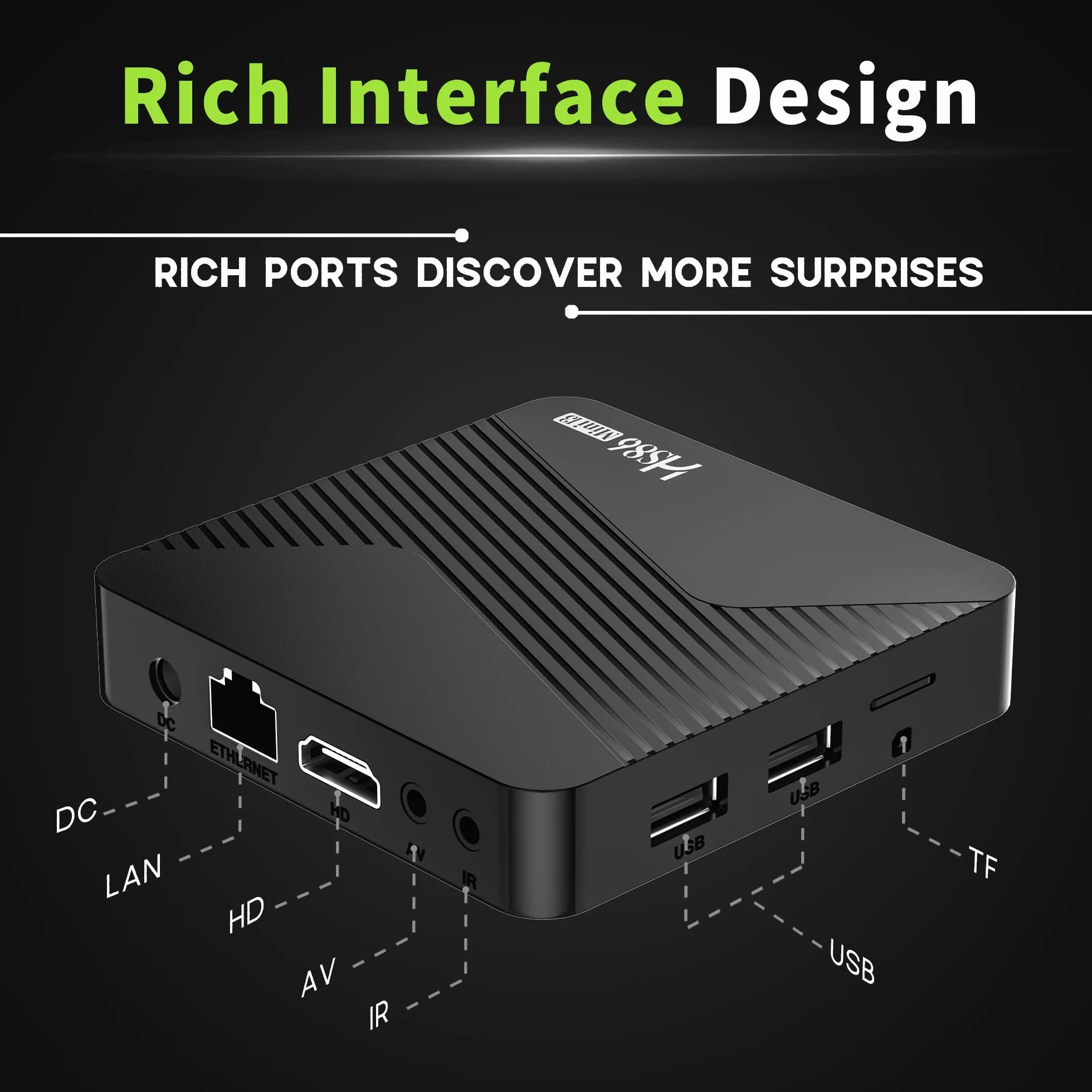 Android TV Box 2GB RAM 16GB ROM RK3528 Quad-Core Dual WiFi 100M Ethernet 8K Smart TV Box