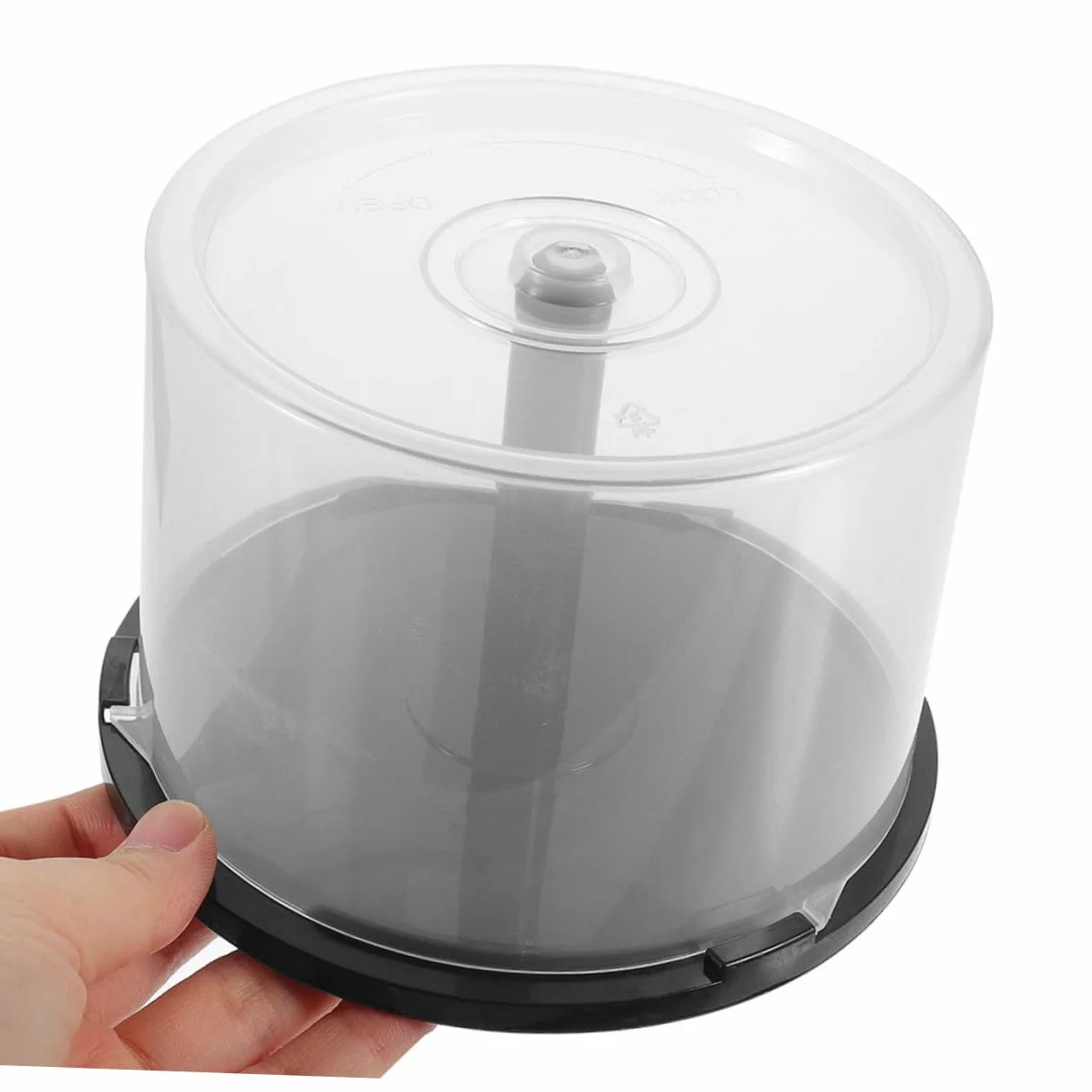 BESTOYARD Organizador De Cds y Dvds Compacto 3 Piezas Para 50 Discos, Caja De Almacenamiento De Plástico Transparente, Diseño Apilable y Portátil Para Uso Coche y Hogar