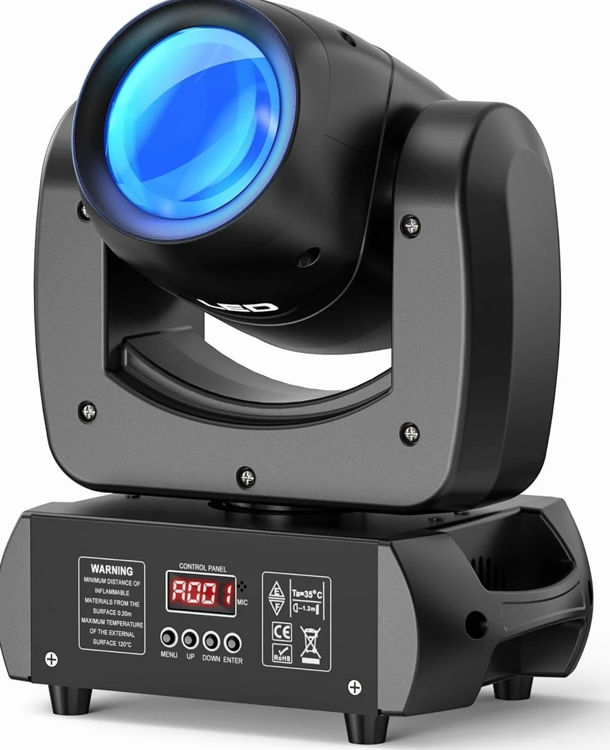 100W Cabeza Móvil RGBW LED Moving Head con 18 Prisma Escenario luz Foco Luces de Discoteca para Fiesta Disco DJ Club Show Bar Boda